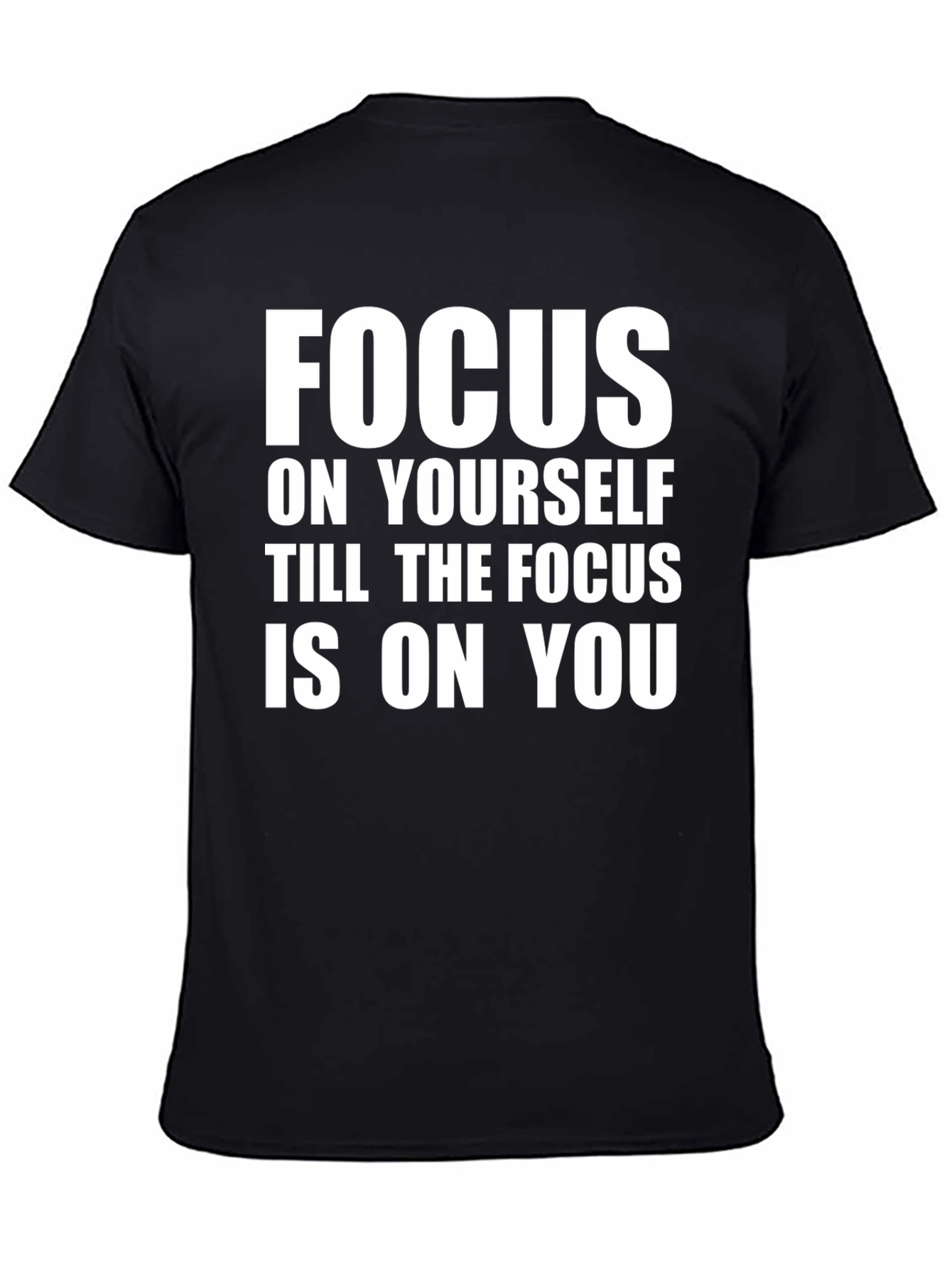 Focus on Yourself Black Graphic Tee
