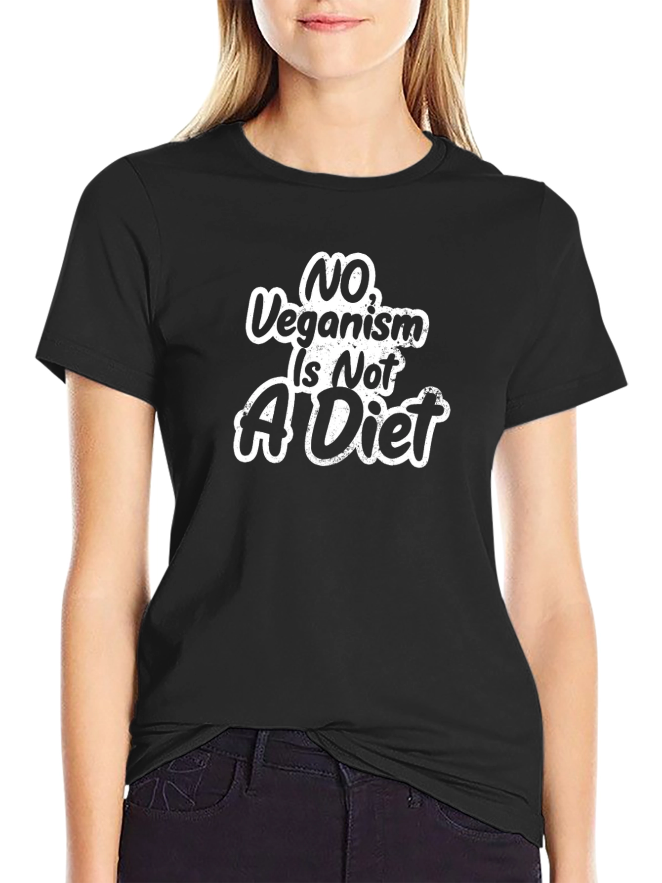 Veganism Awareness Graphic T-Shirt - Black