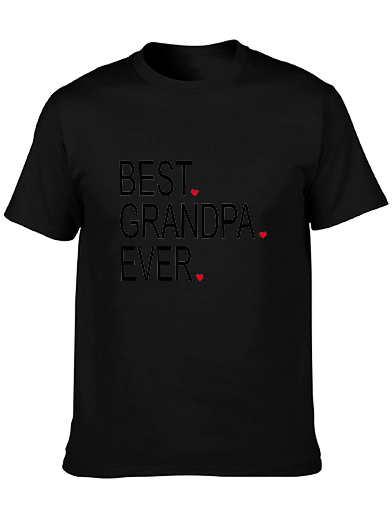 Best Grandpa Ever Black T-Shirt - Great Gift Idea!