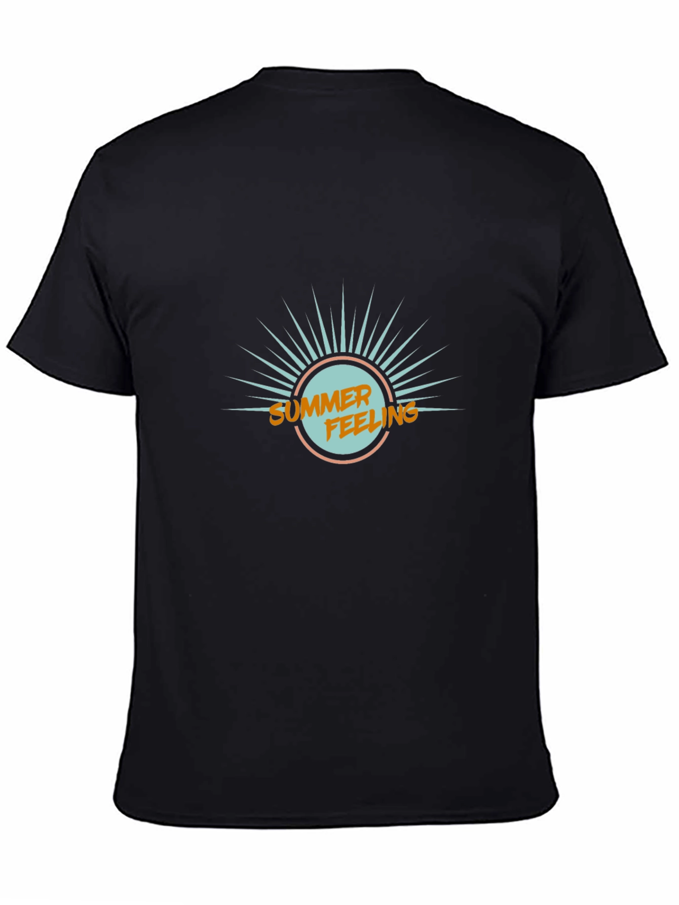 Summer Feeling Graphic Tee - Mens Black T-Shirt