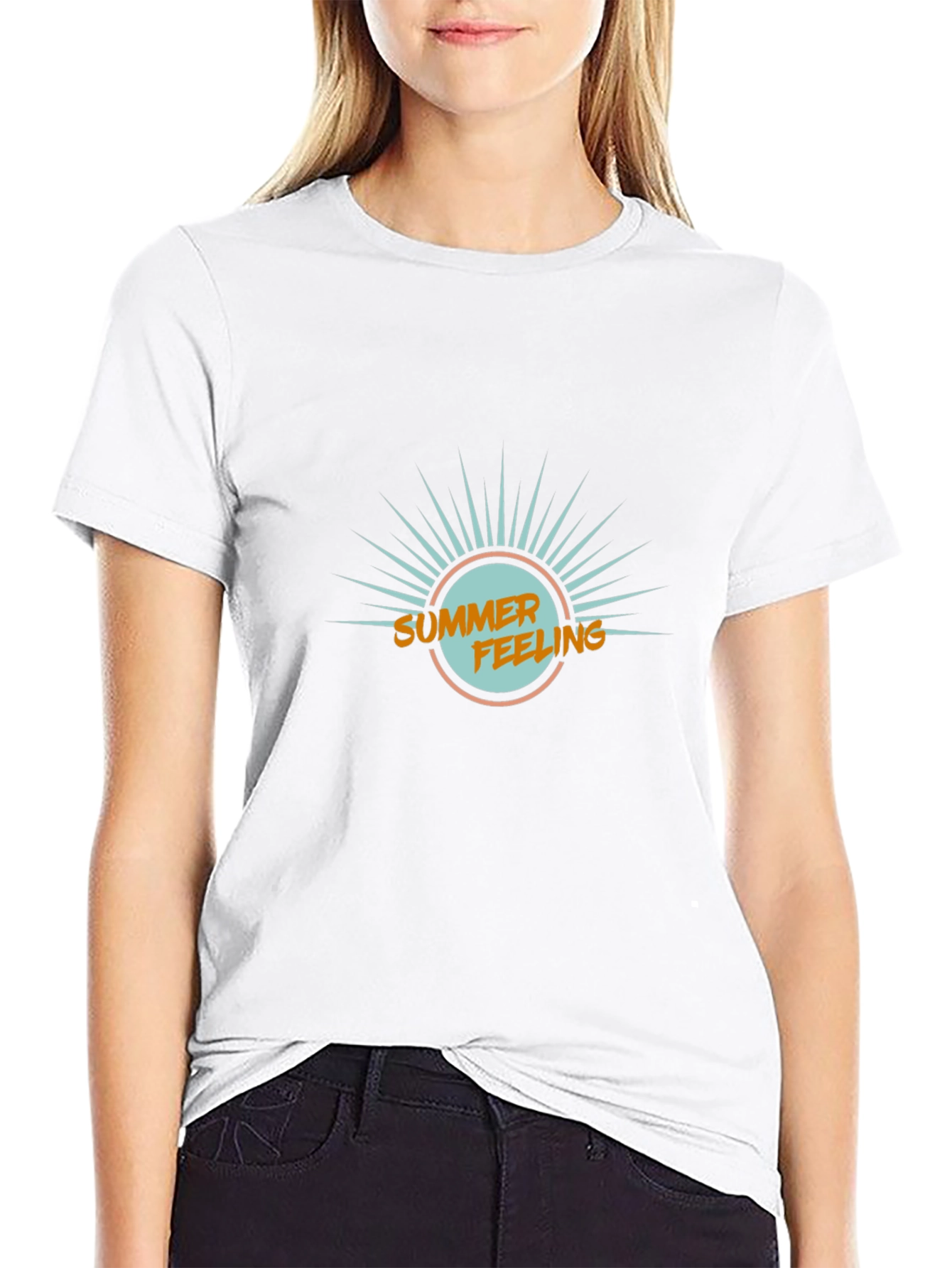 Summer Feeling Graphic Tee - Mens Black T-Shirt