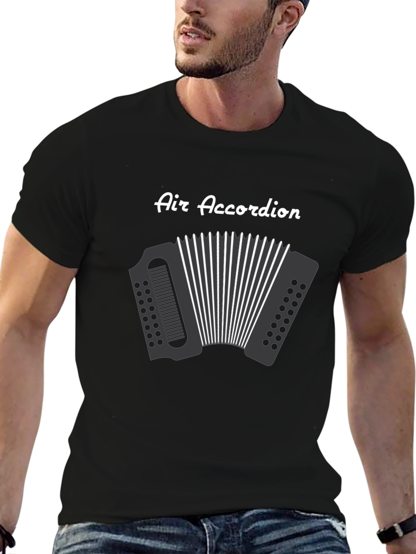 Air Accordion Black Graphic Tee
