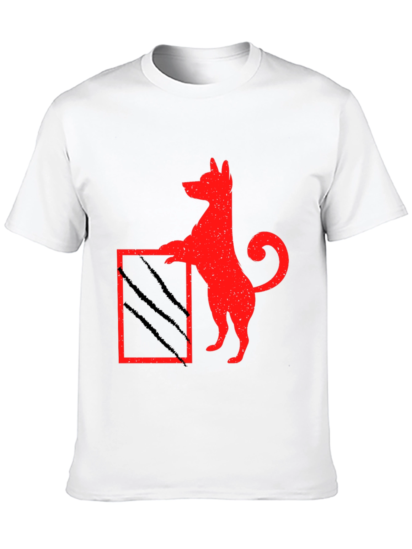 Dog Scratch Box Tee - Quirky Graphic T-Shirt