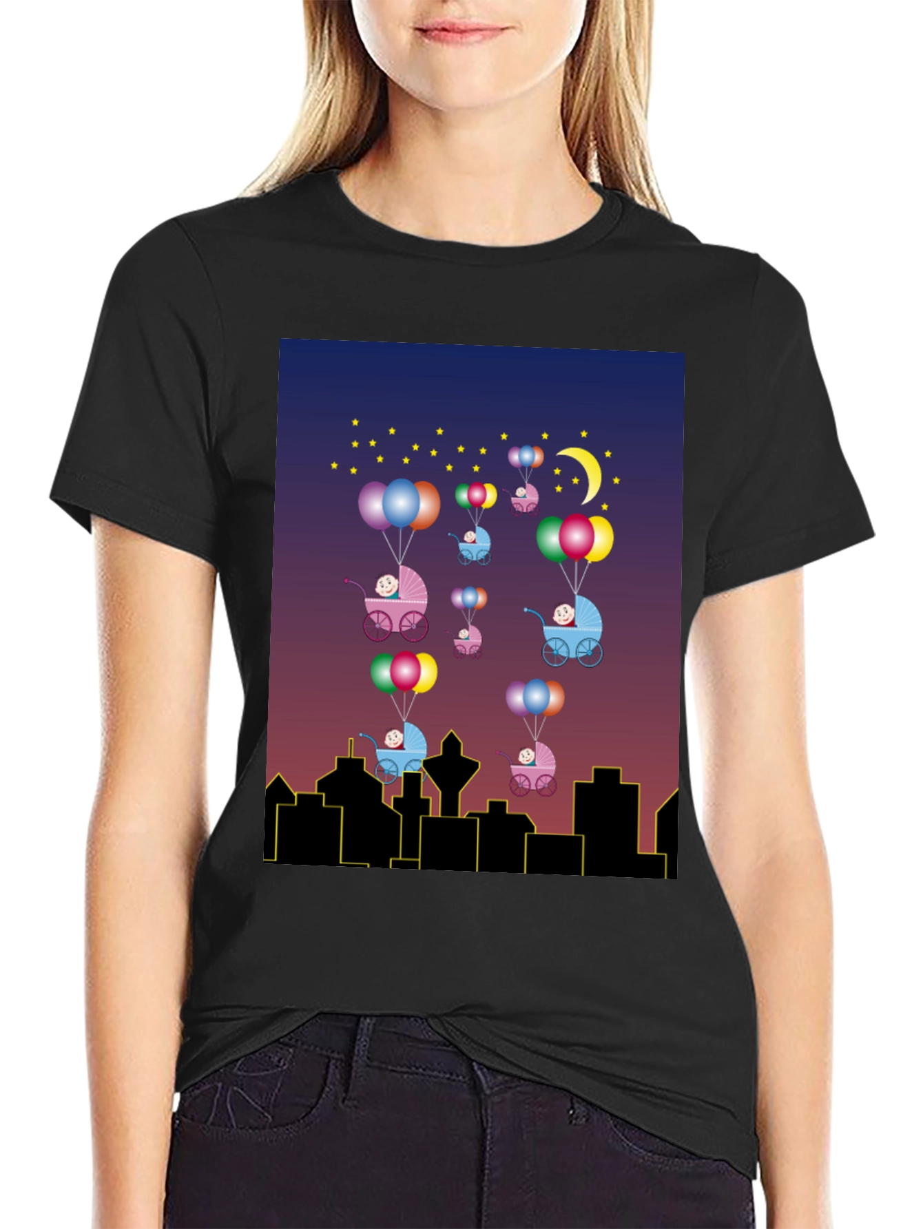Novelty Baby Balloon Ride T-Shirt