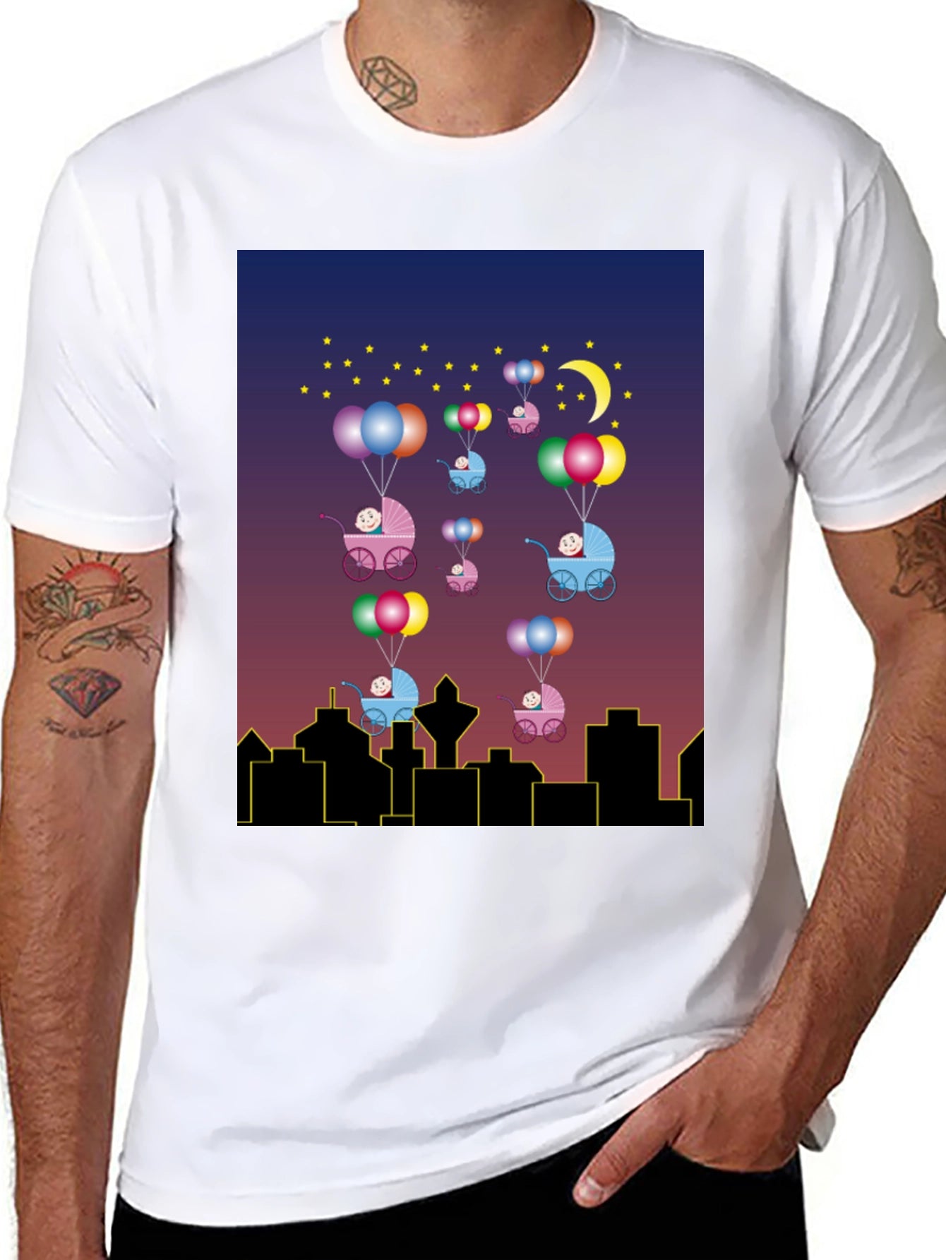 Novelty Baby Balloon Ride T-Shirt