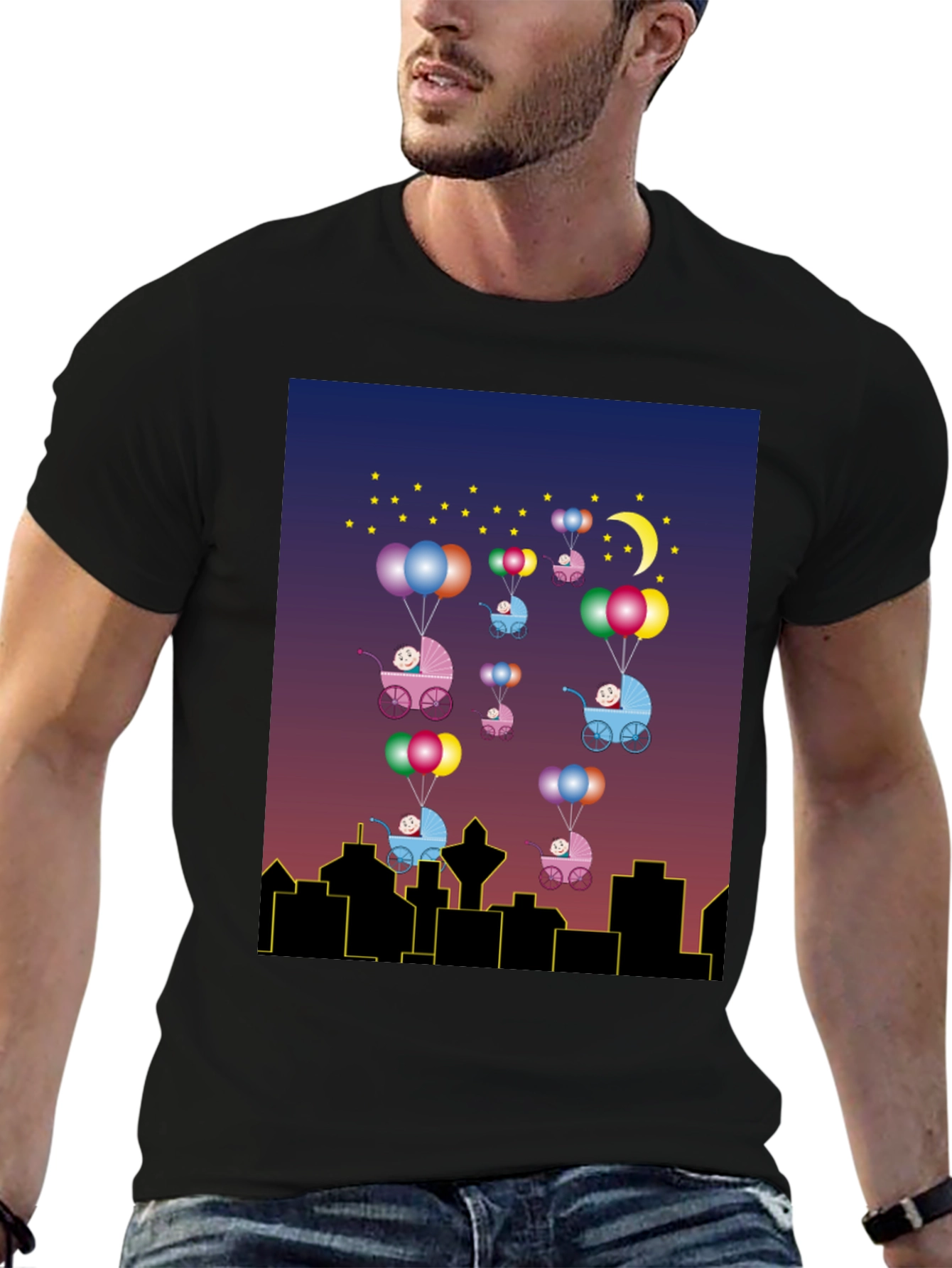 Novelty Baby Balloon Ride T-Shirt