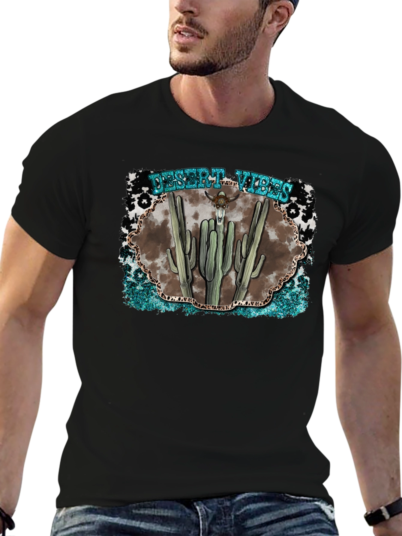 Desert Vibes Graphic Tee - Western Style