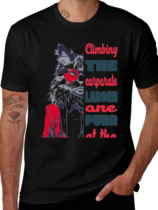 Climbing the Corporate Ladder Cat T-Shirt