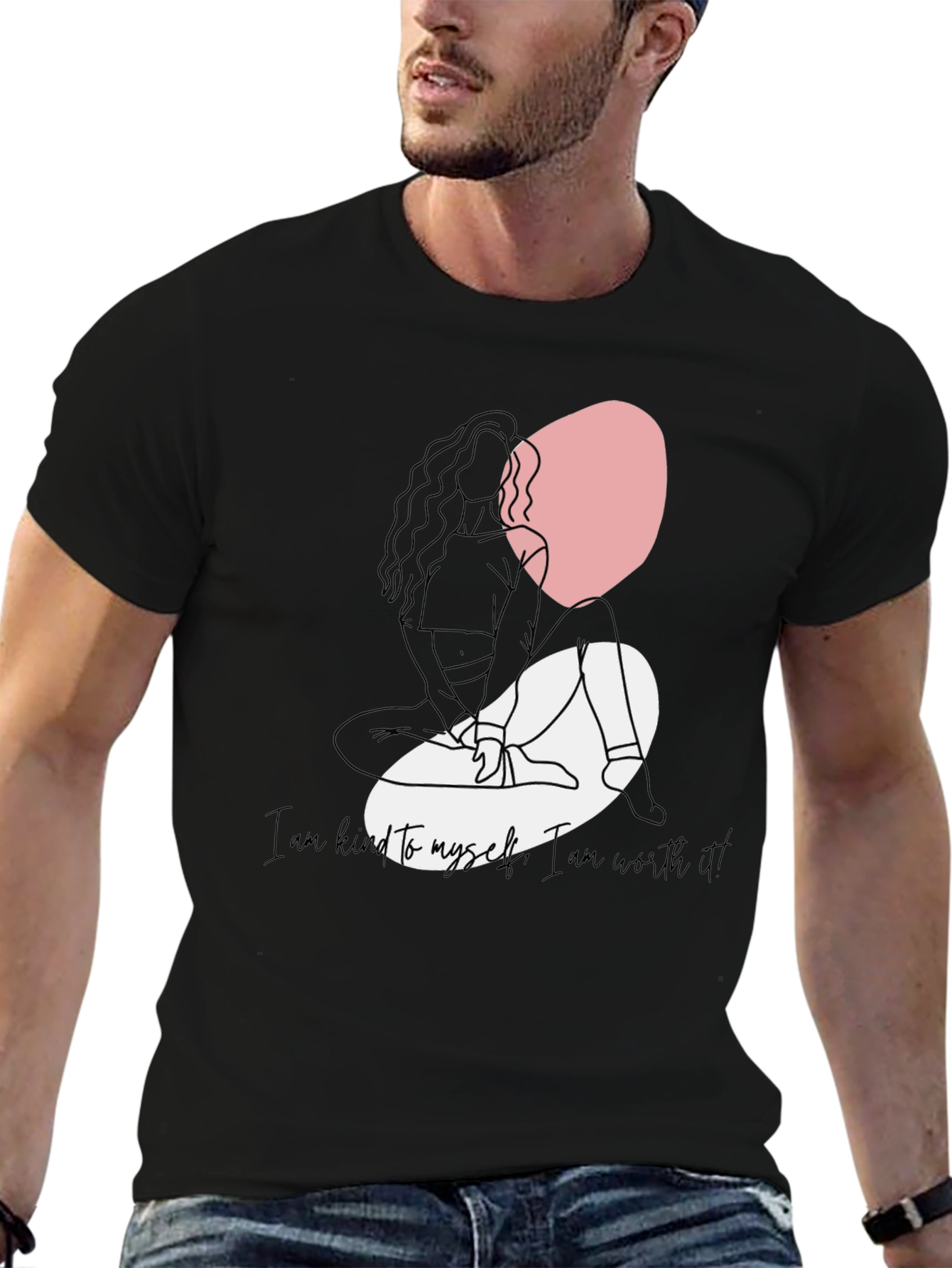 Kind to Myself Tee - Black Graphic T-Shirt