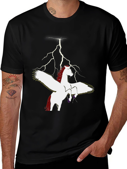 Pegasus Lightning Bolt Graphic T-Shirt