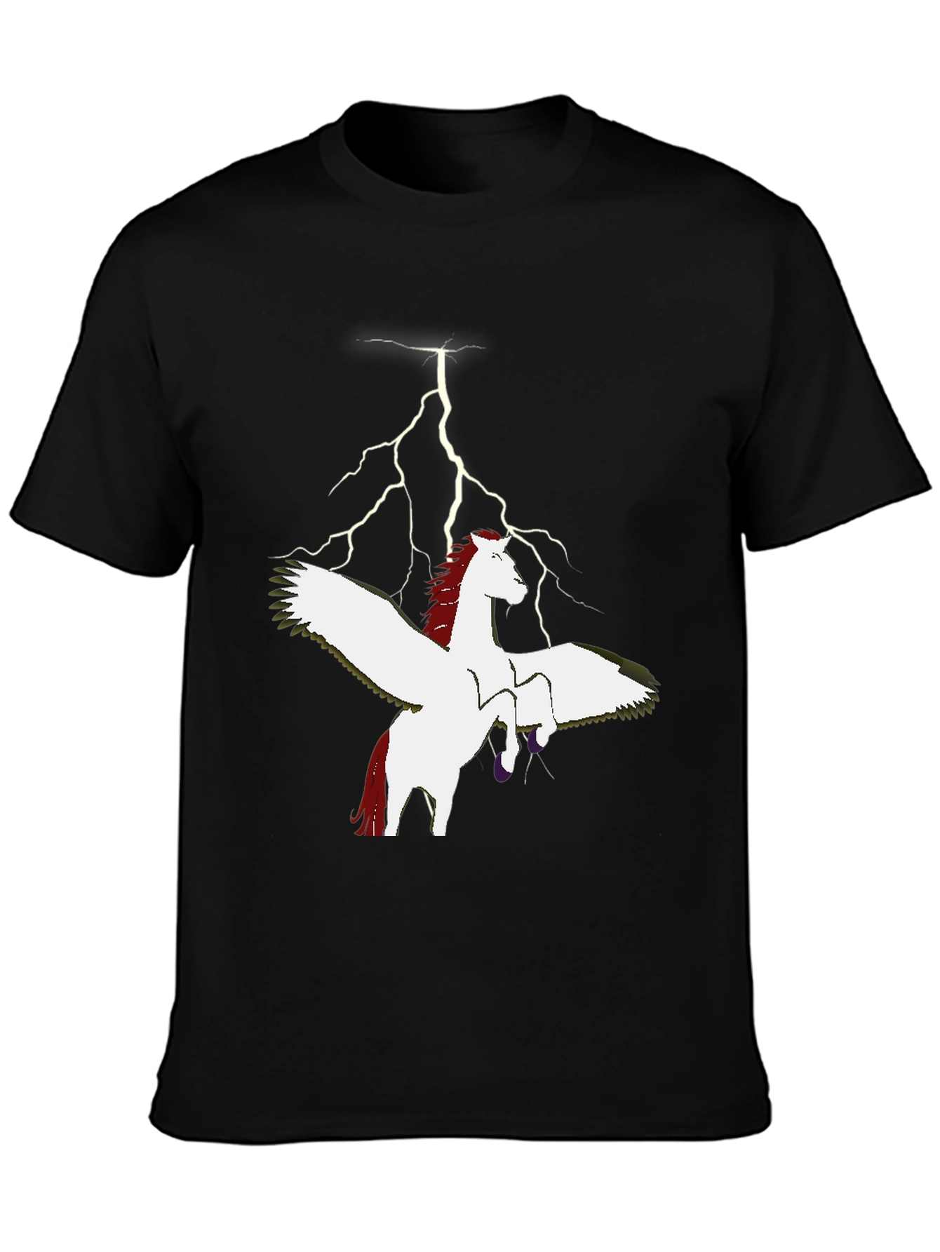 Pegasus Lightning Bolt Graphic T-Shirt