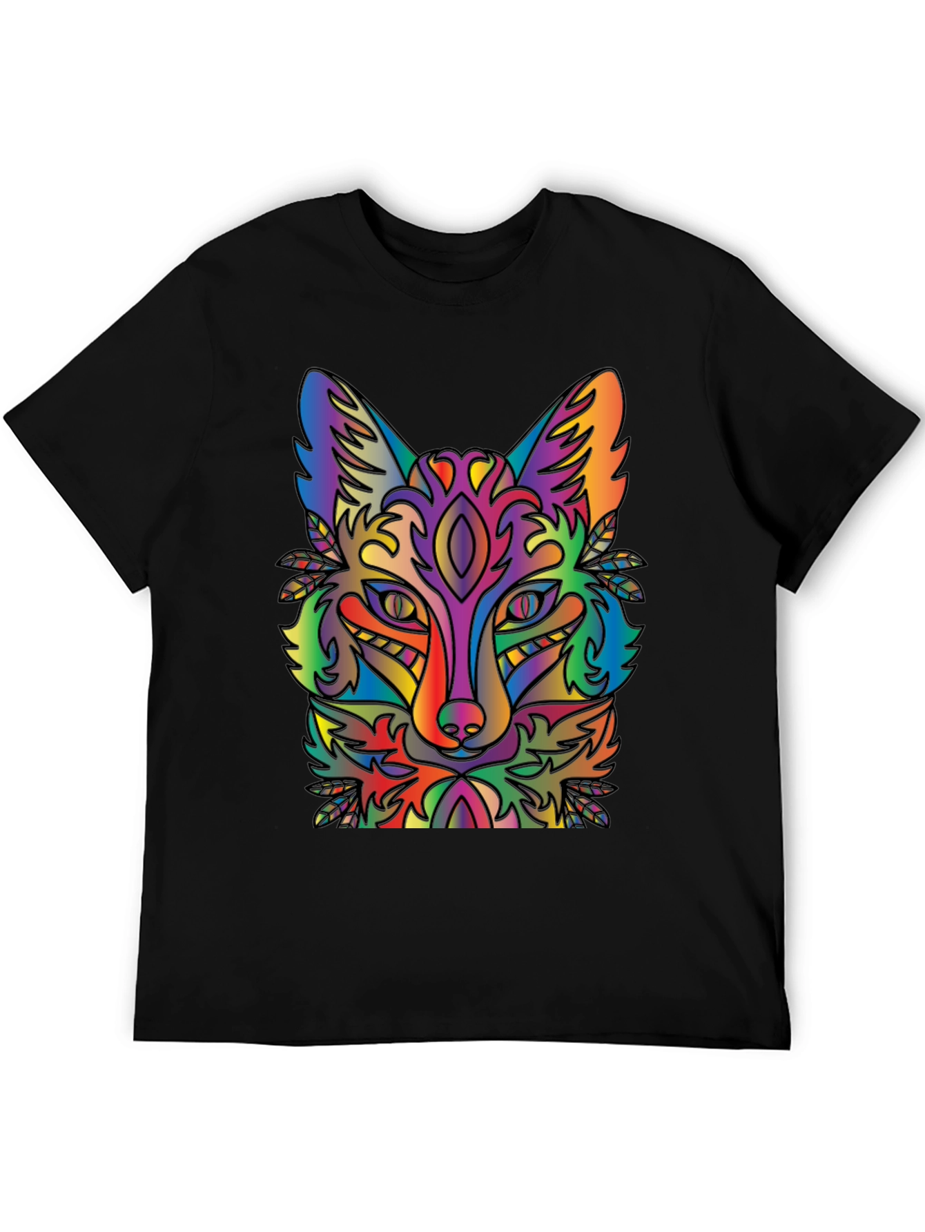 Rainbow Fox Graphic T-Shirt