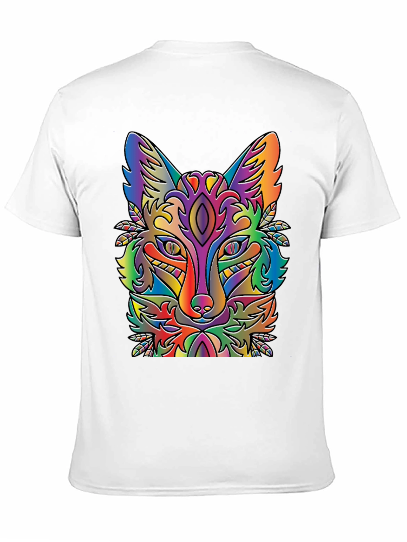 Rainbow Fox Graphic T-Shirt