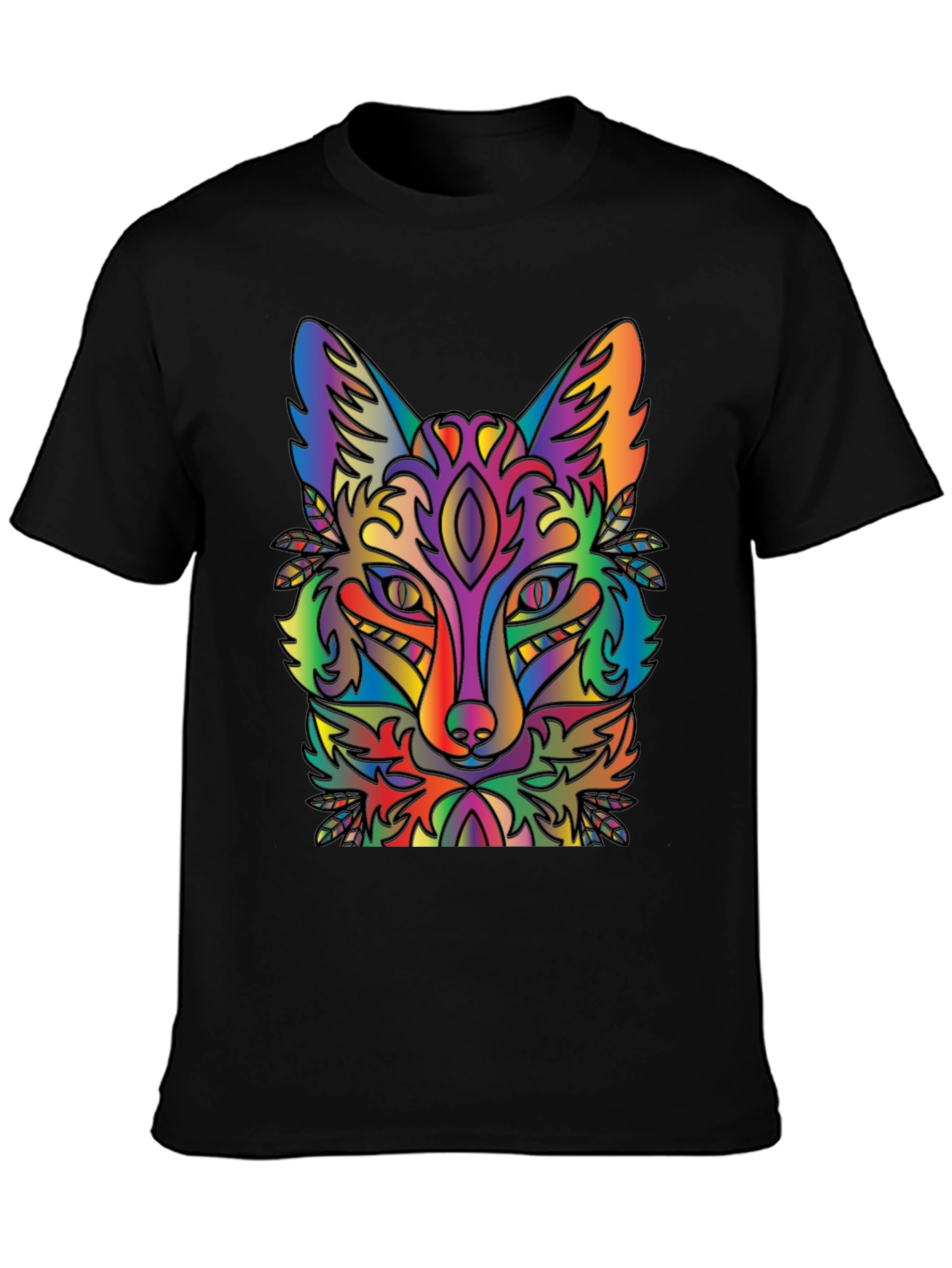 Rainbow Fox Graphic T-Shirt