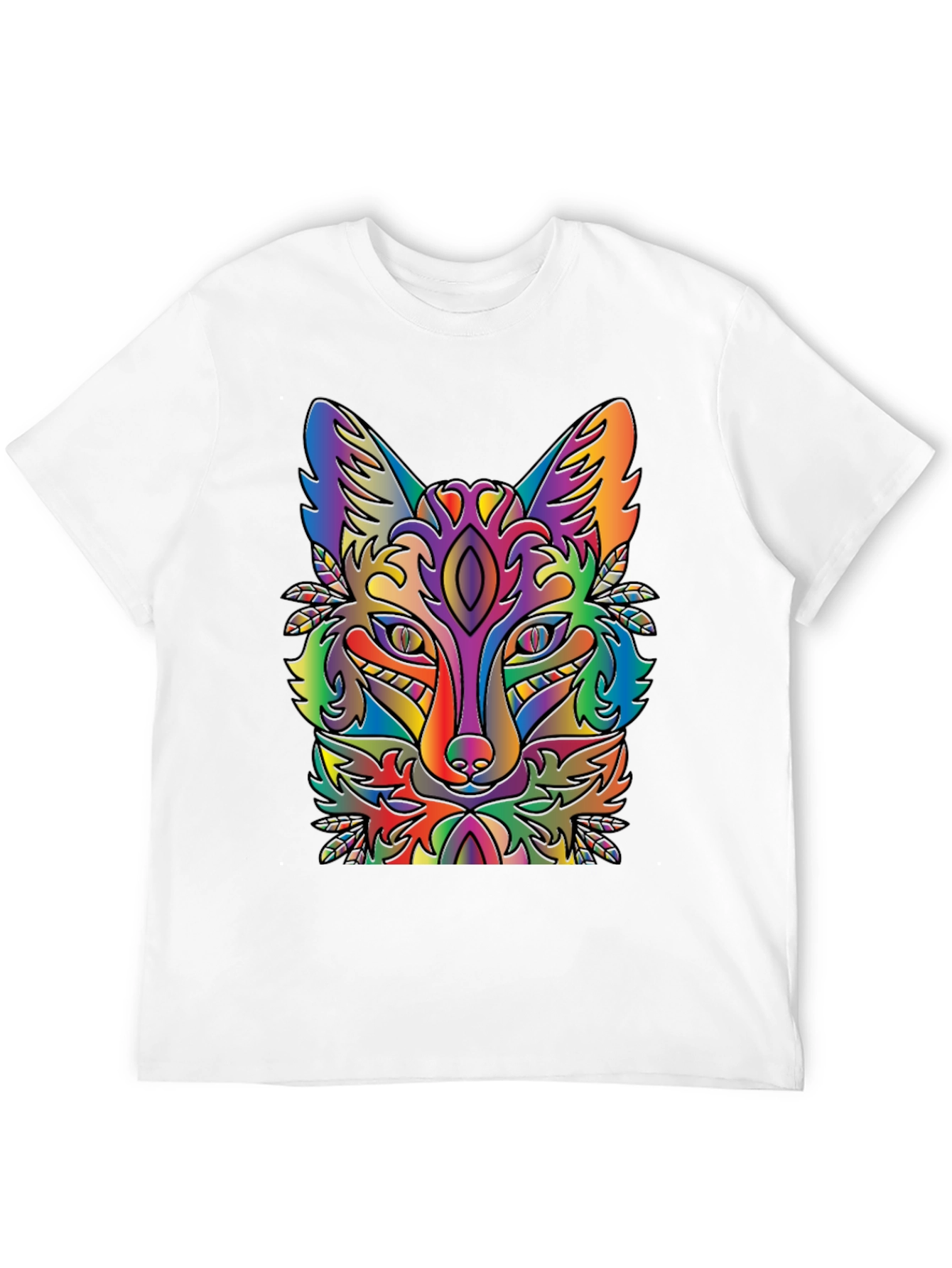 Rainbow Fox Graphic T-Shirt