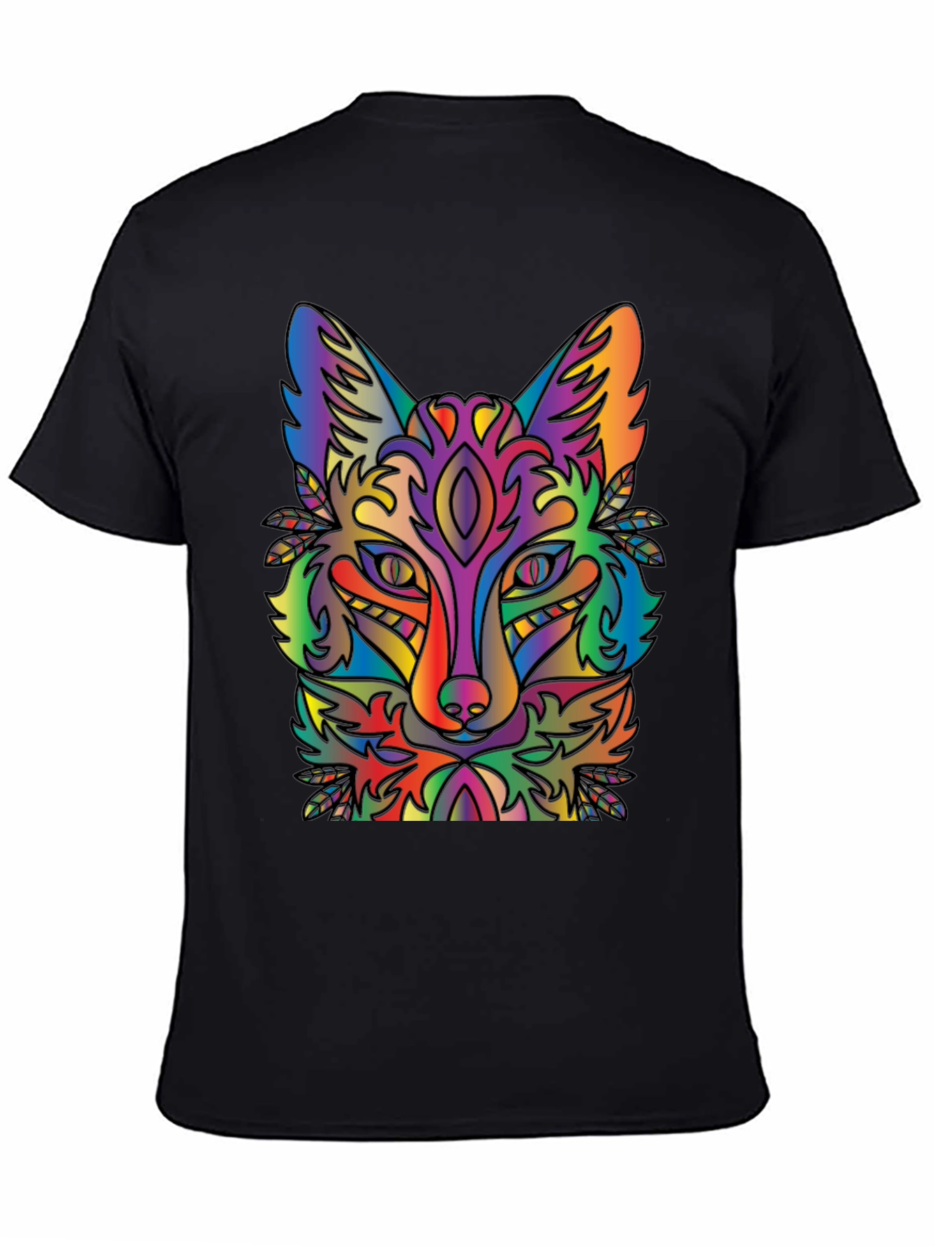 Rainbow Fox Graphic T-Shirt