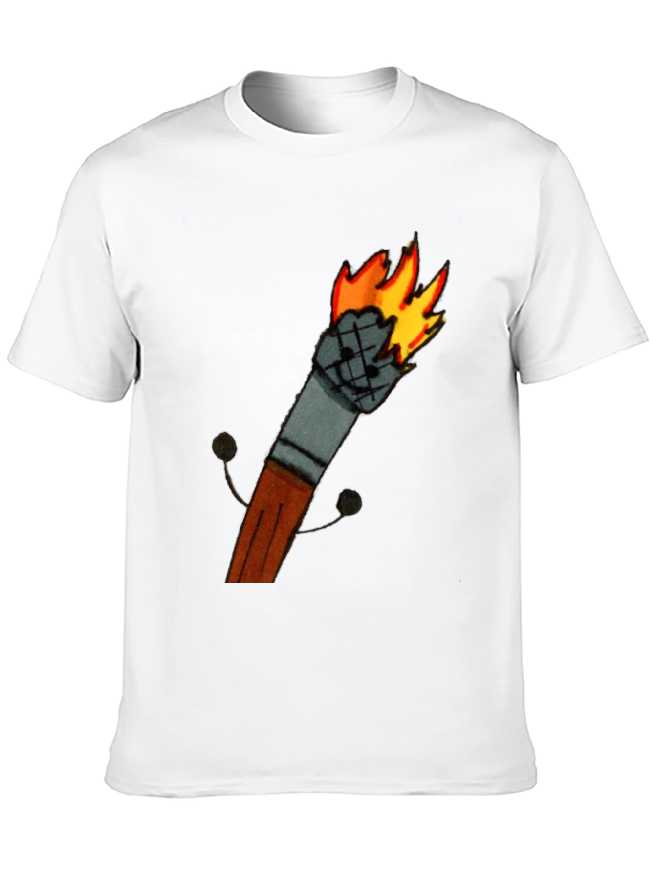 Funny Matchstick Cartoon Graphic T-Shirt