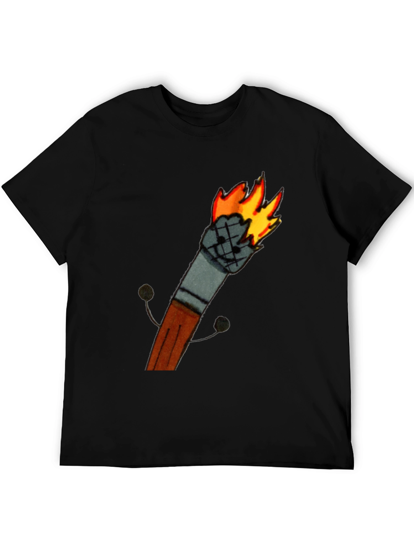Funny Matchstick Cartoon Graphic T-Shirt