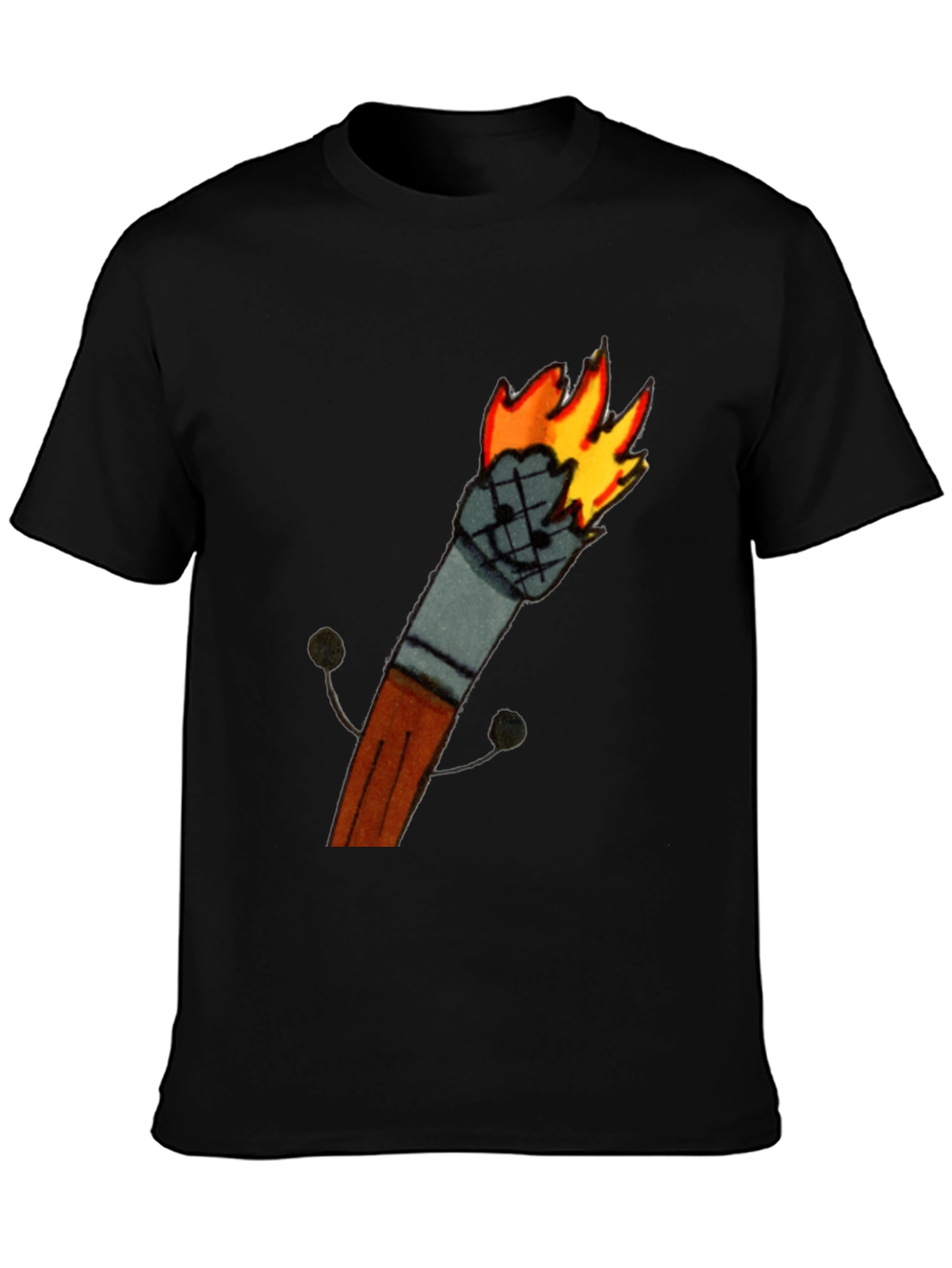 Funny Matchstick Cartoon Graphic T-Shirt