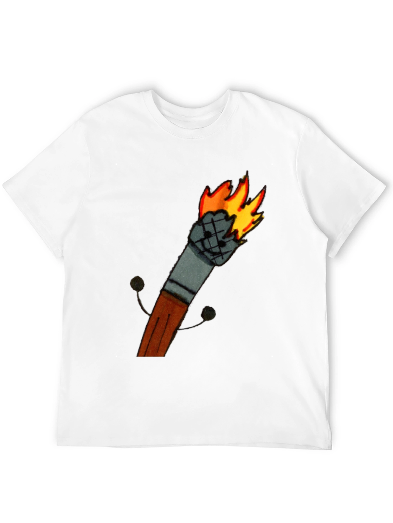 Funny Matchstick Cartoon Graphic T-Shirt