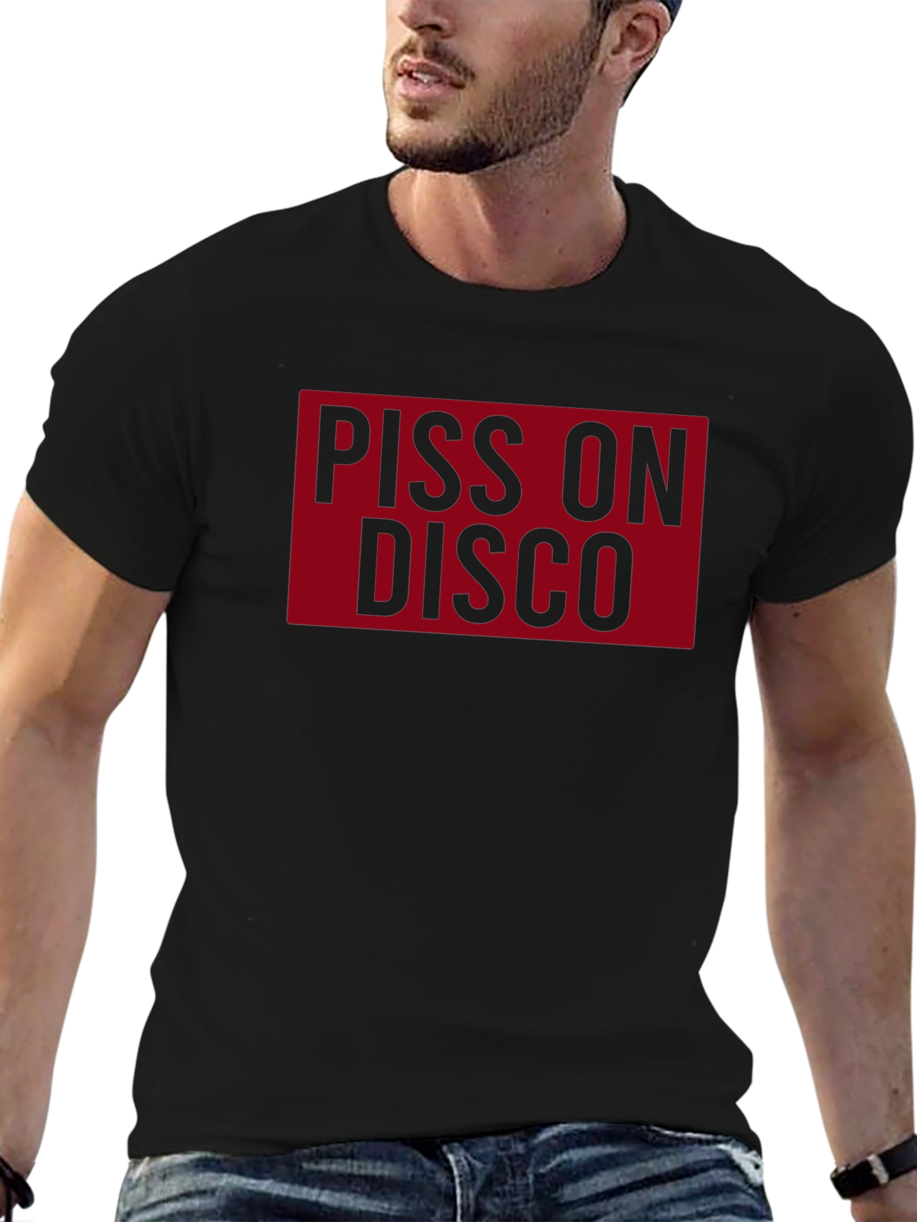 Piss On Disco Graphic T-Shirt - Bold Statement Tee