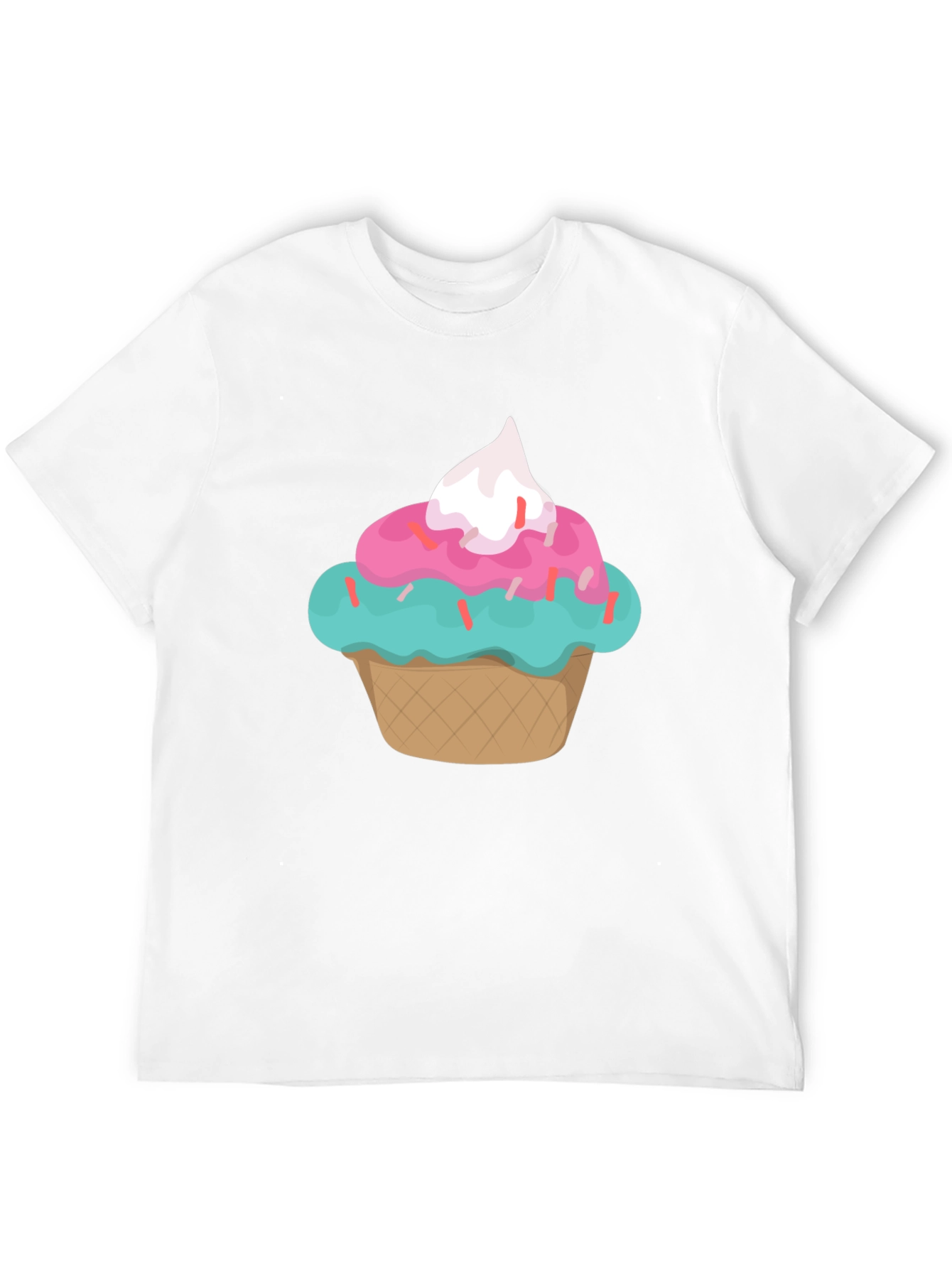 Cupcake Graphic Print Black T-Shirt