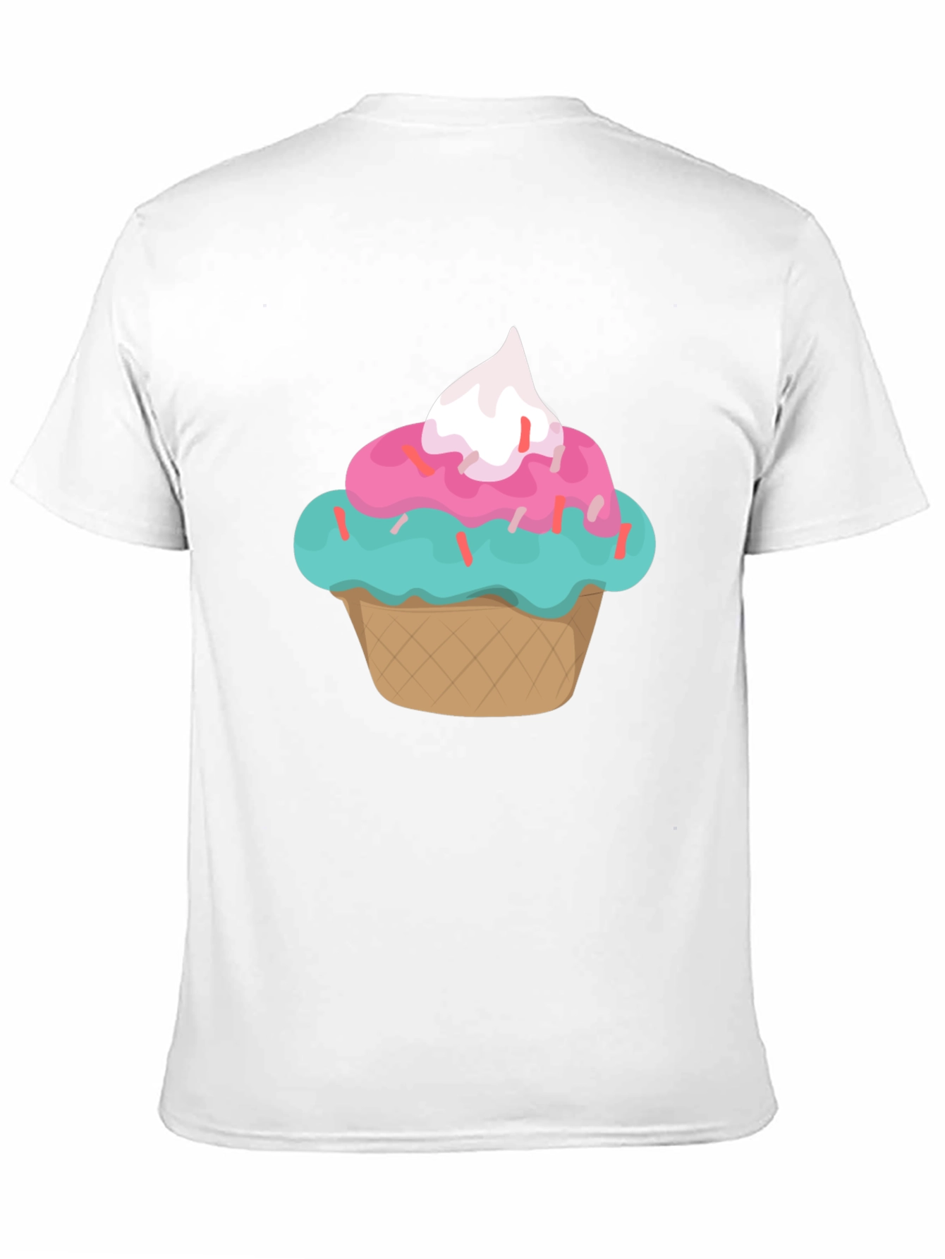 Cupcake Graphic Print Black T-Shirt