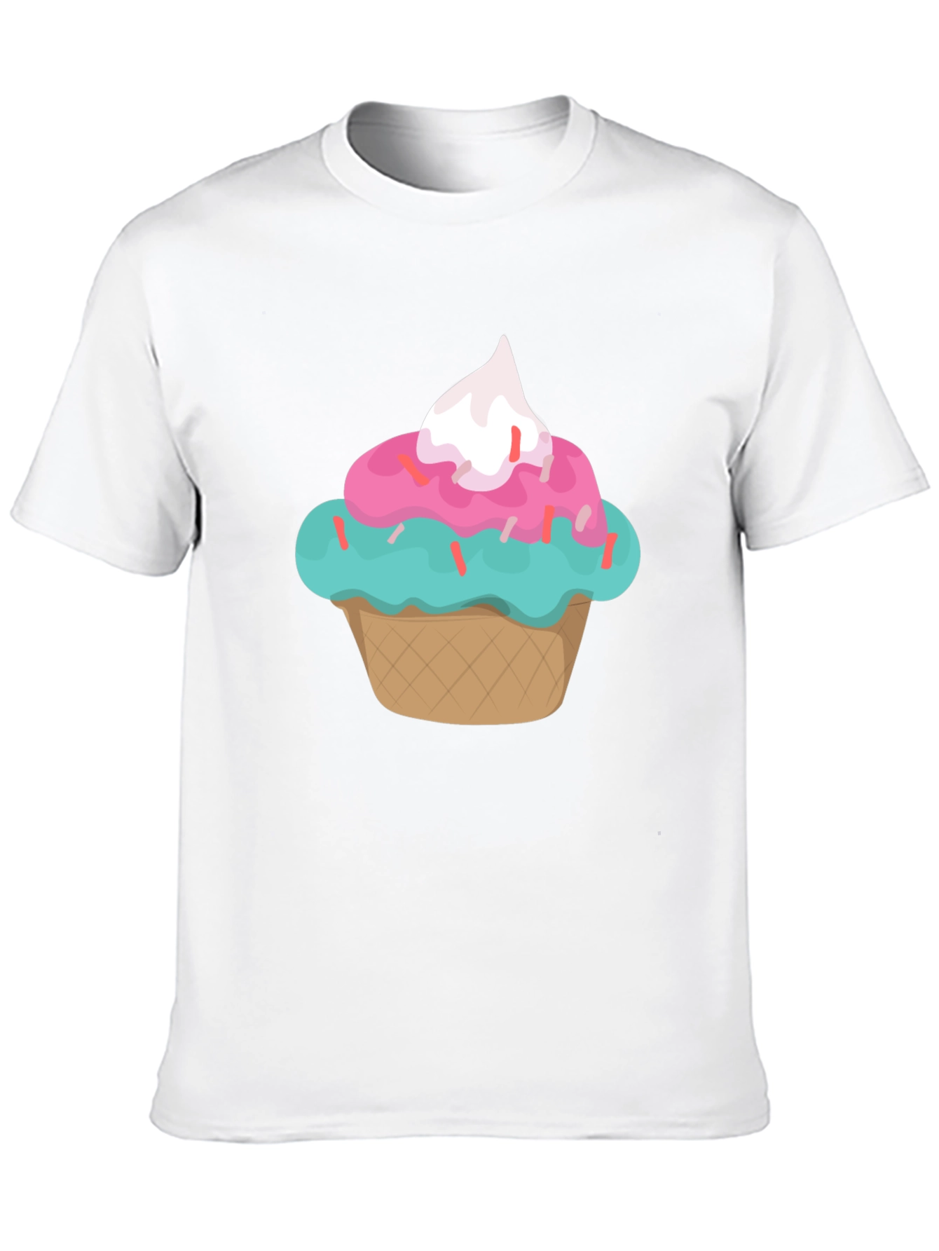 Cupcake Graphic Print Black T-Shirt