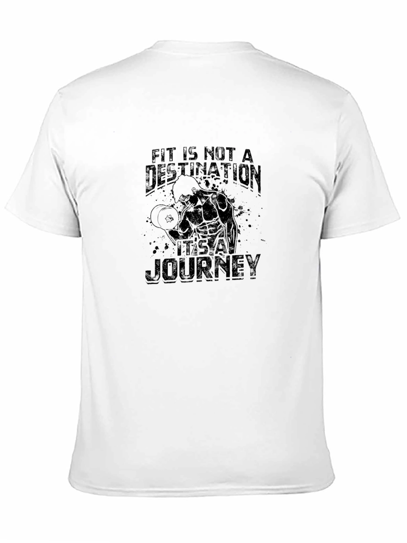 Fitness Motivation Black Graphic T-Shirt