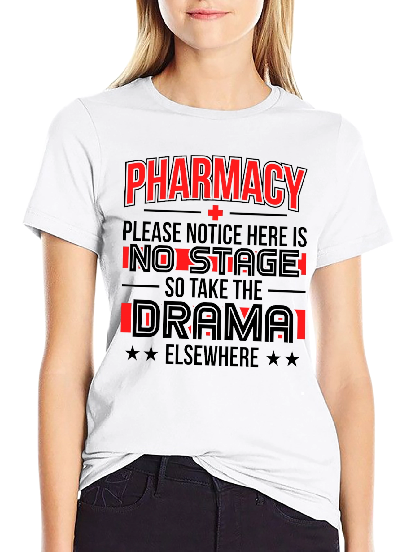 Pharmacy No Drama T-Shirt Funny Pharmacist Tee