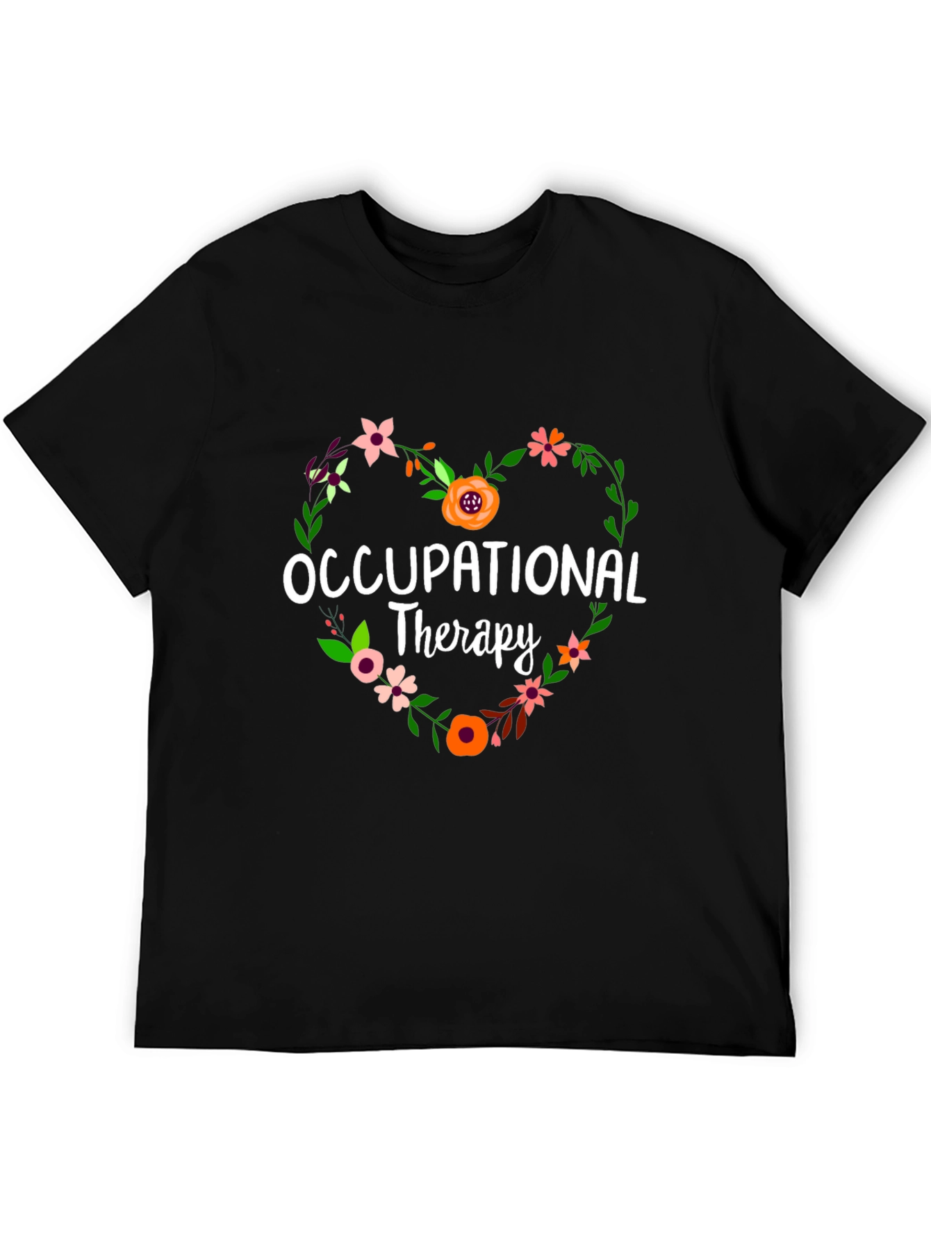 Occupational Therapy Floral Heart T-Shirt