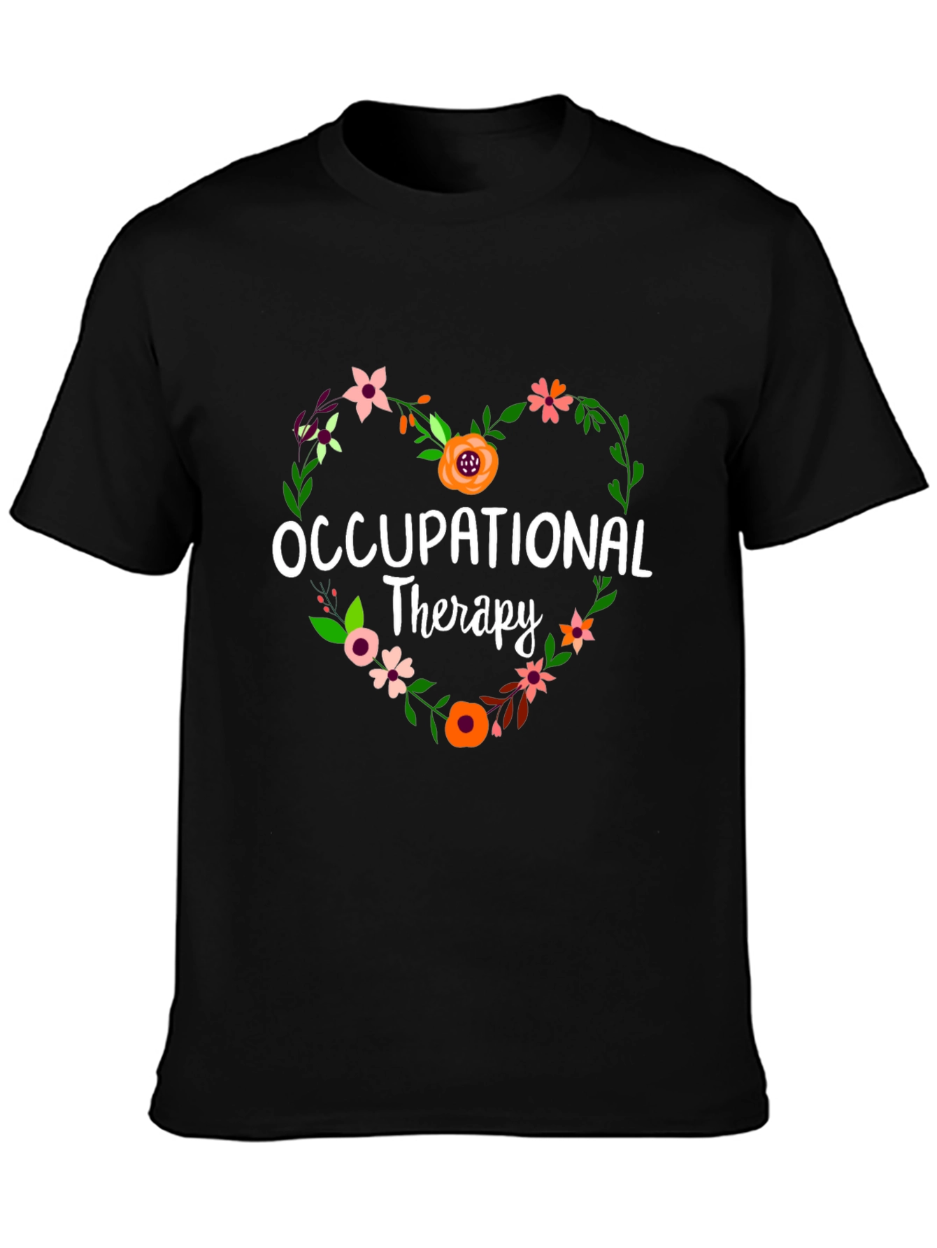 Occupational Therapy Floral Heart T-Shirt