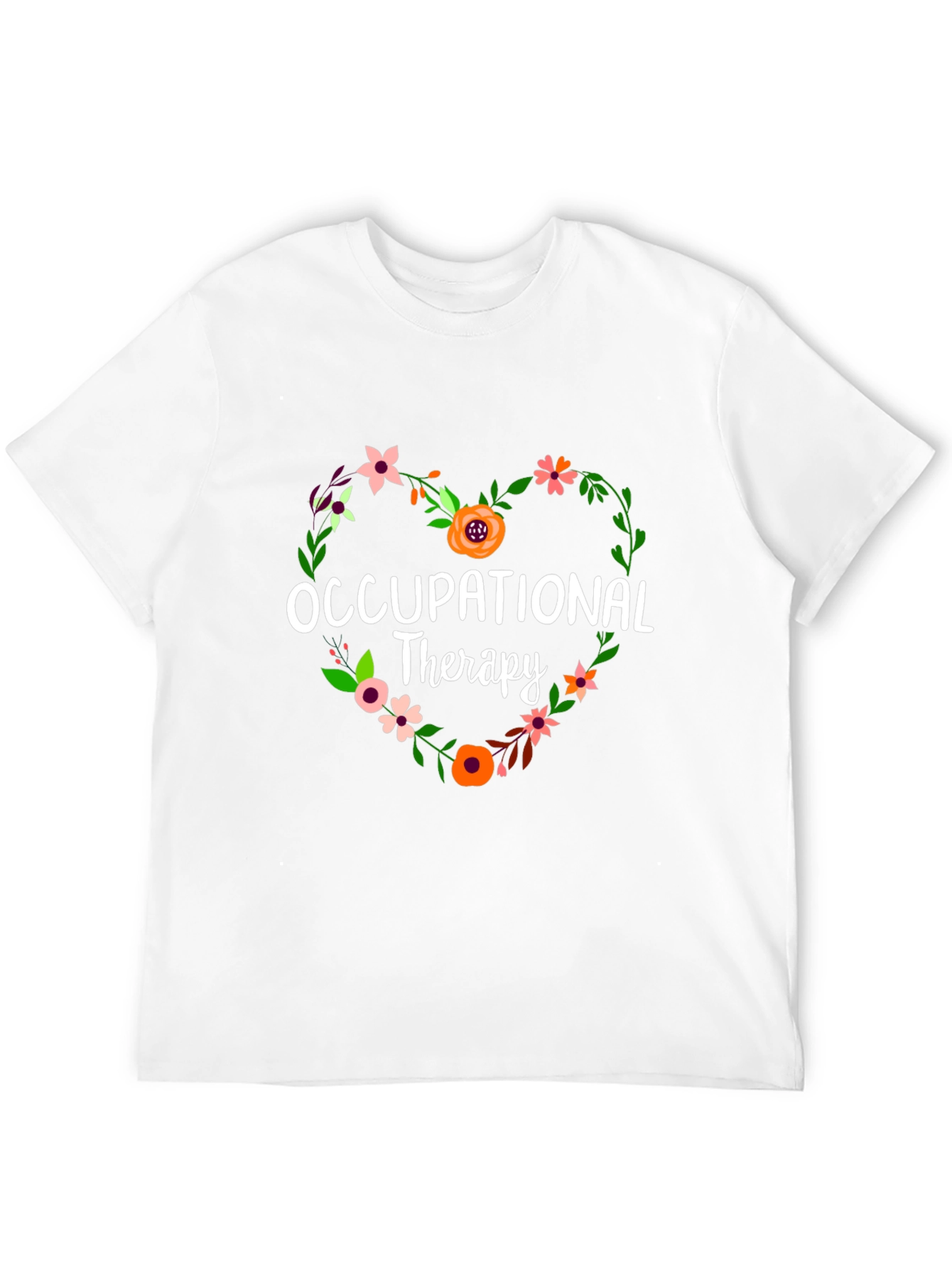 Occupational Therapy Floral Heart T-Shirt