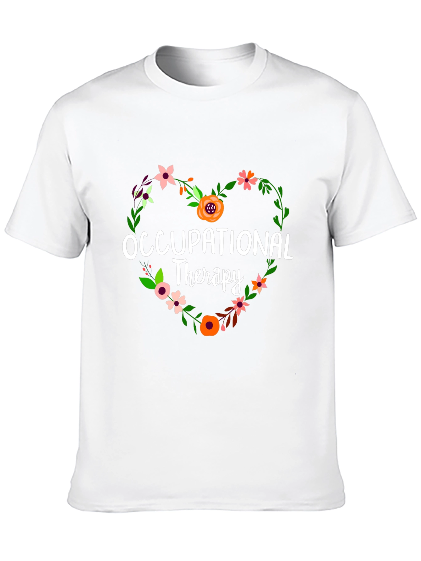 Occupational Therapy Floral Heart T-Shirt