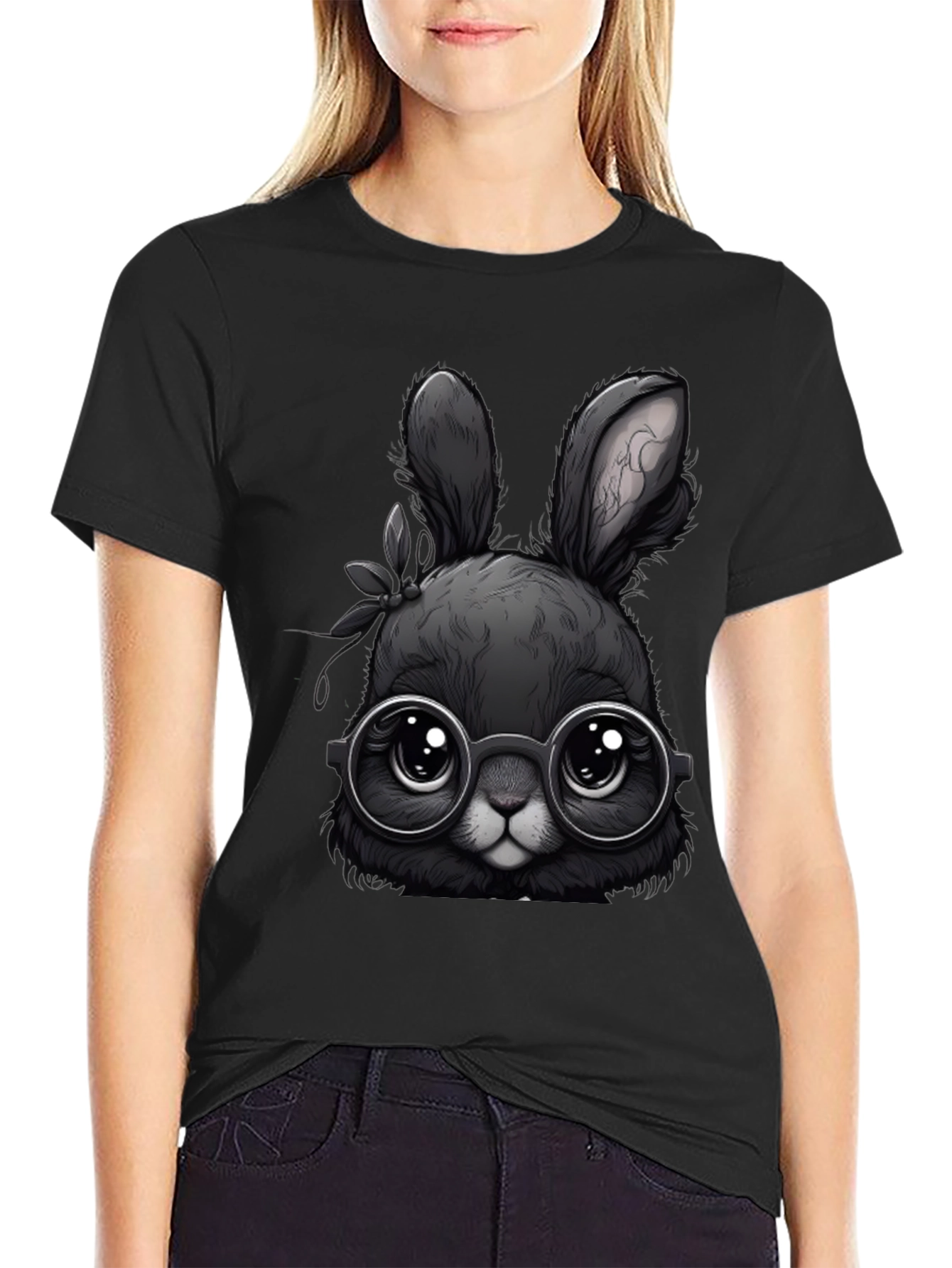 Cute Bunny with Glasses T-Shirt