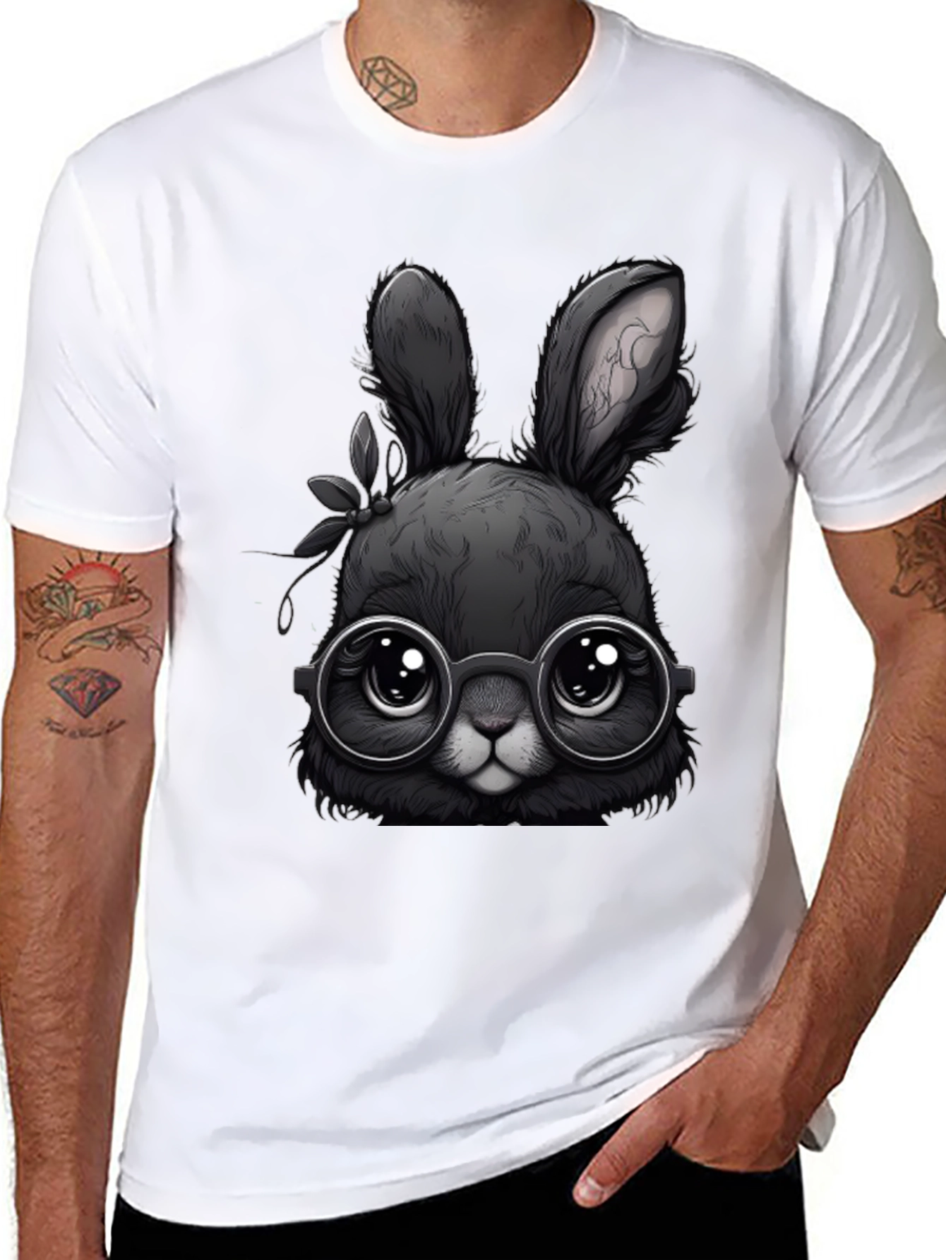 Cute Bunny with Glasses T-Shirt
