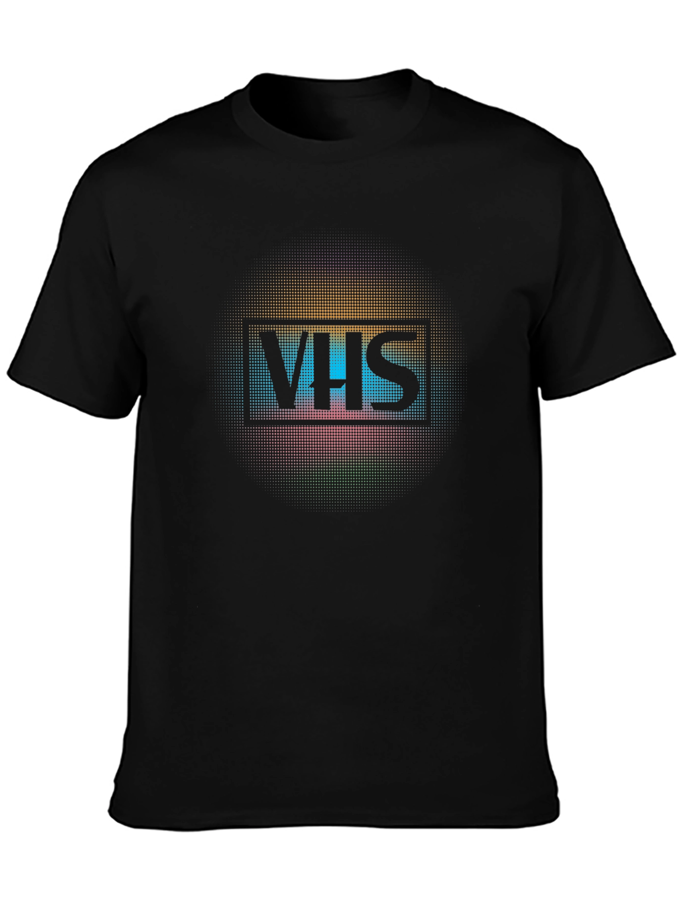 Retro VHS Graphic T-Shirt - Black