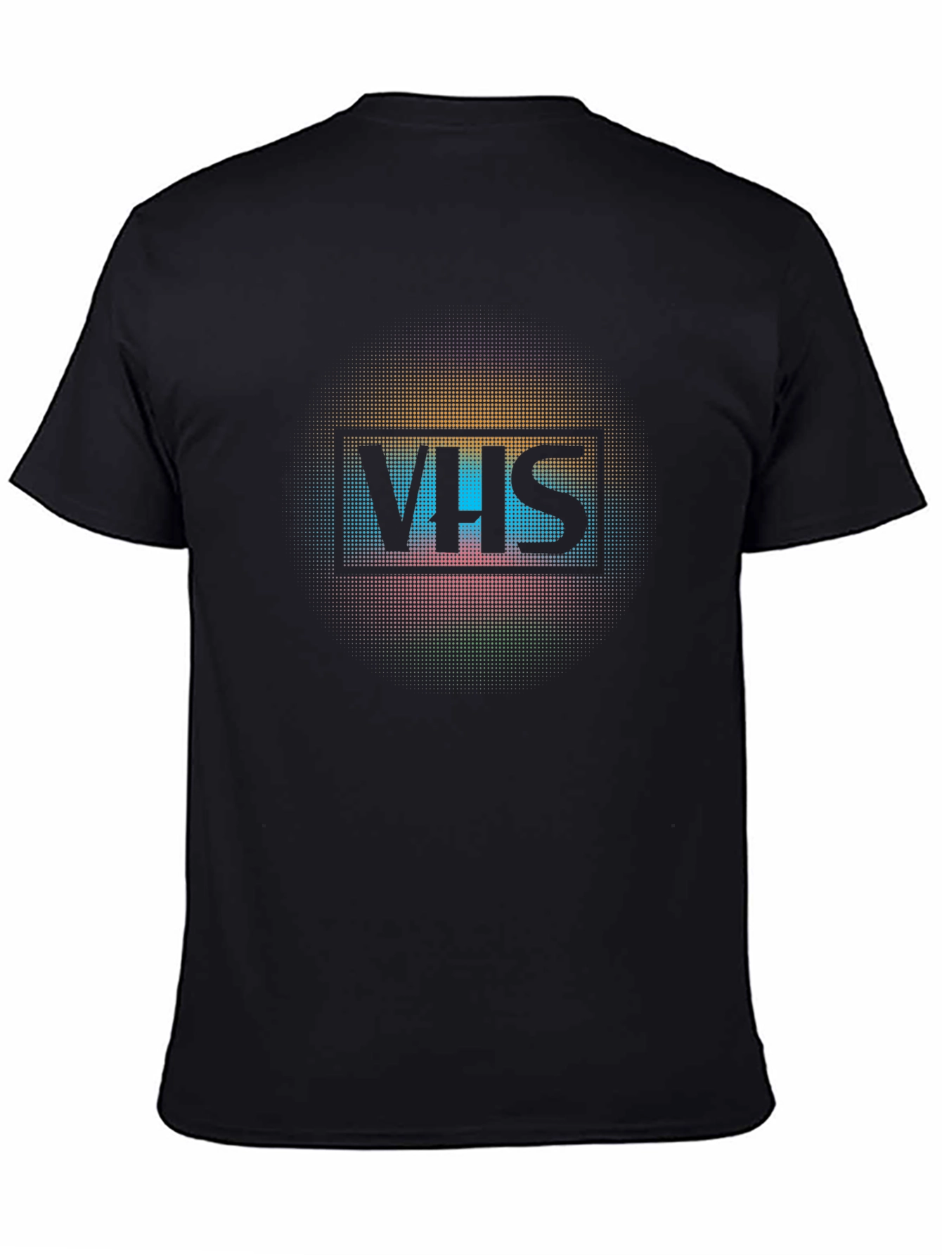 Retro VHS Graphic T-Shirt - Black