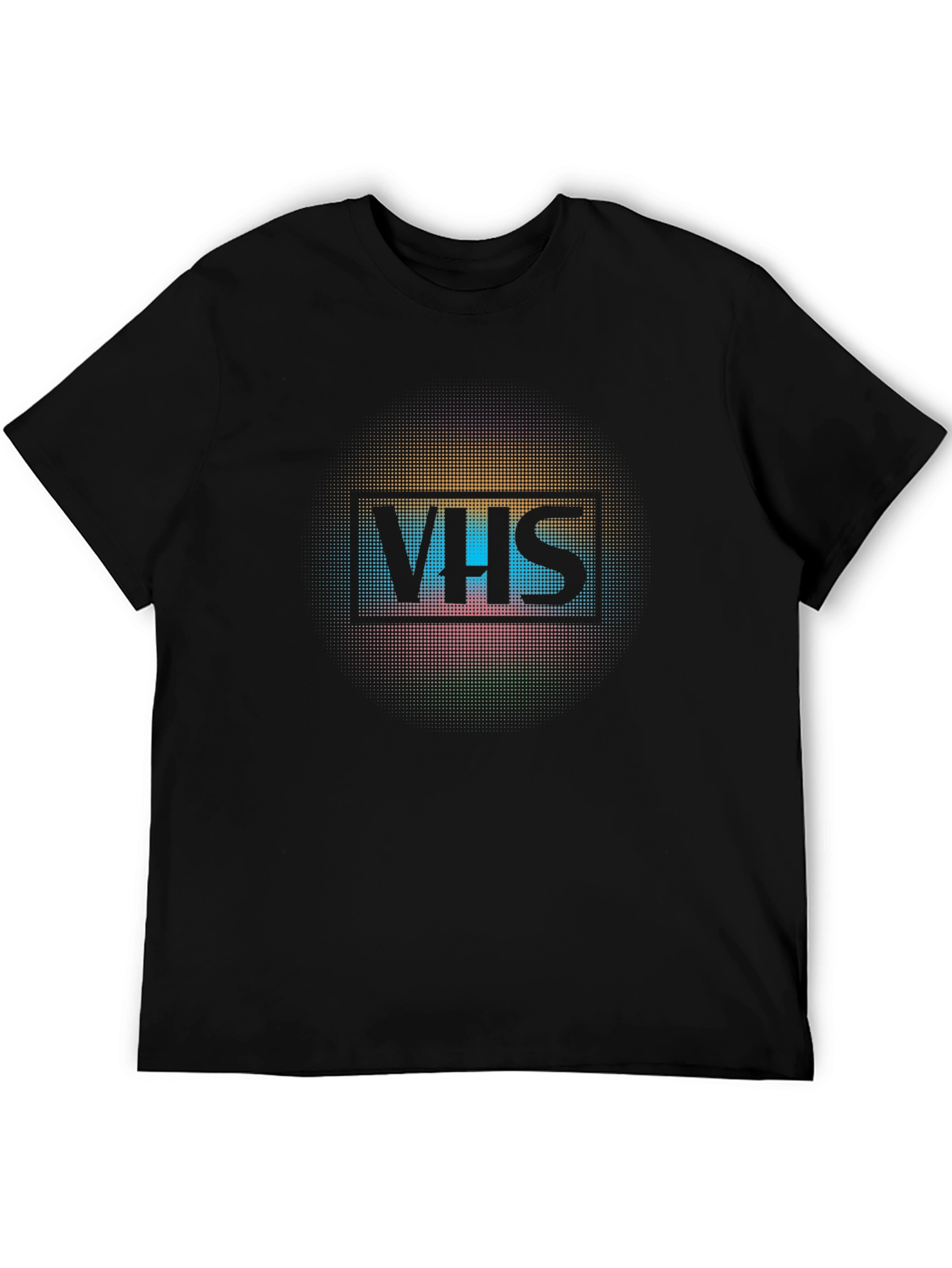 Retro VHS Graphic T-Shirt - Black