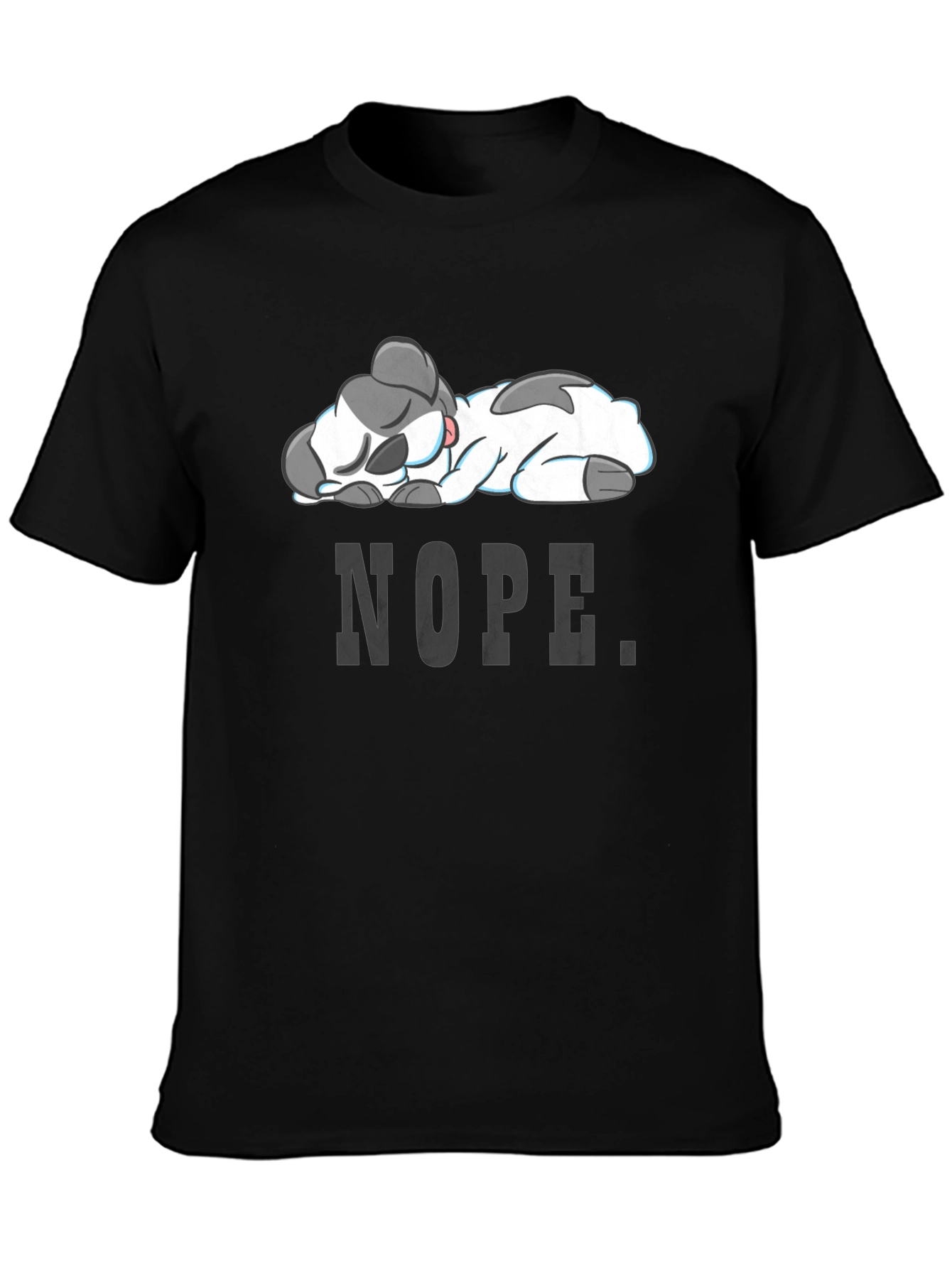 Nope Lazy Cow Graphic Tee - Soft Cotton Blend