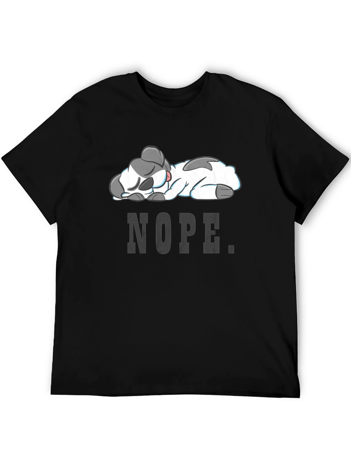 Nope Lazy Cow Graphic Tee - Soft Cotton Blend