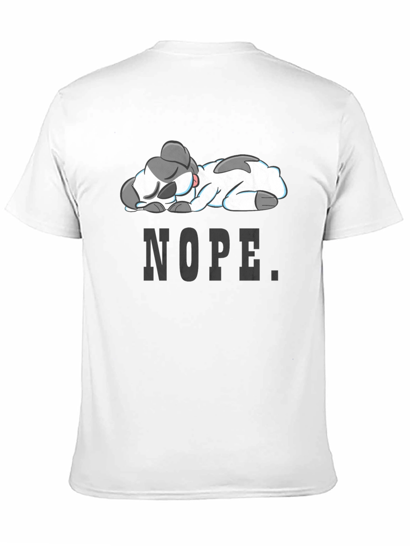 Nope Lazy Cow Graphic Tee - Soft Cotton Blend