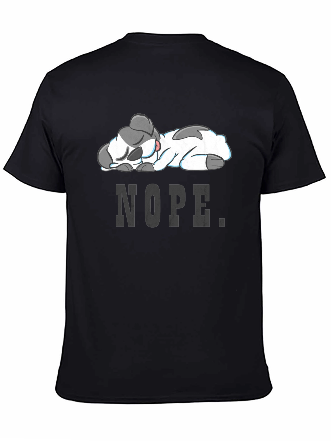 Nope Lazy Cow Graphic Tee - Soft Cotton Blend