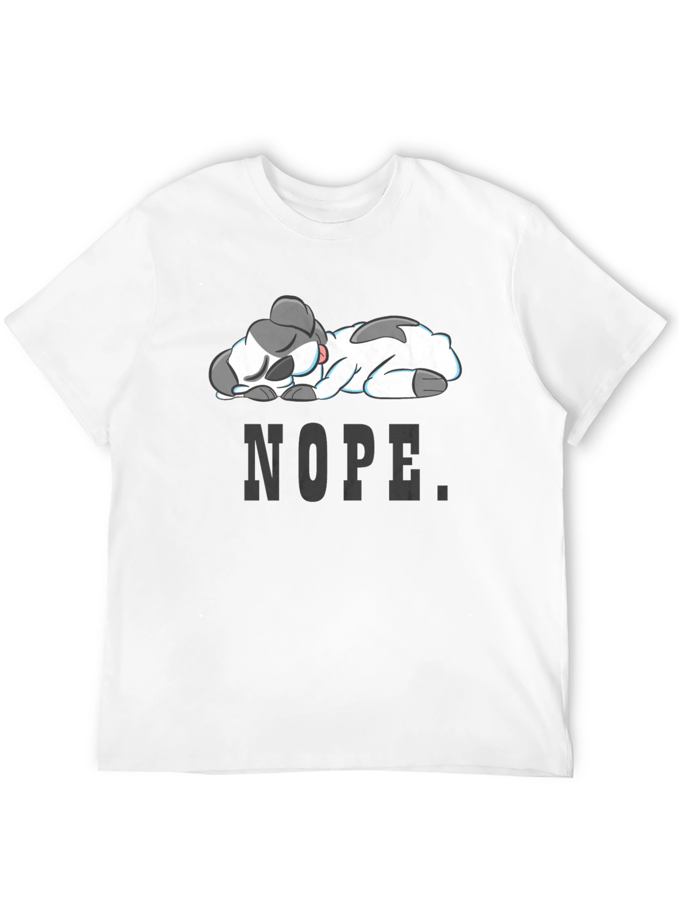 Nope Lazy Cow Graphic Tee - Soft Cotton Blend