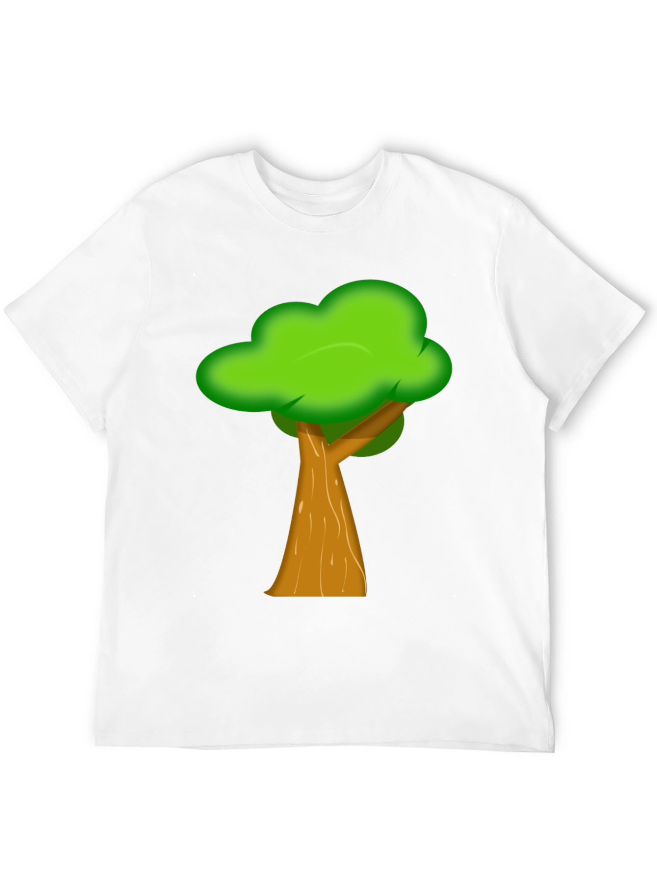 Cartoon Tree Graphic Black Tee Shirt