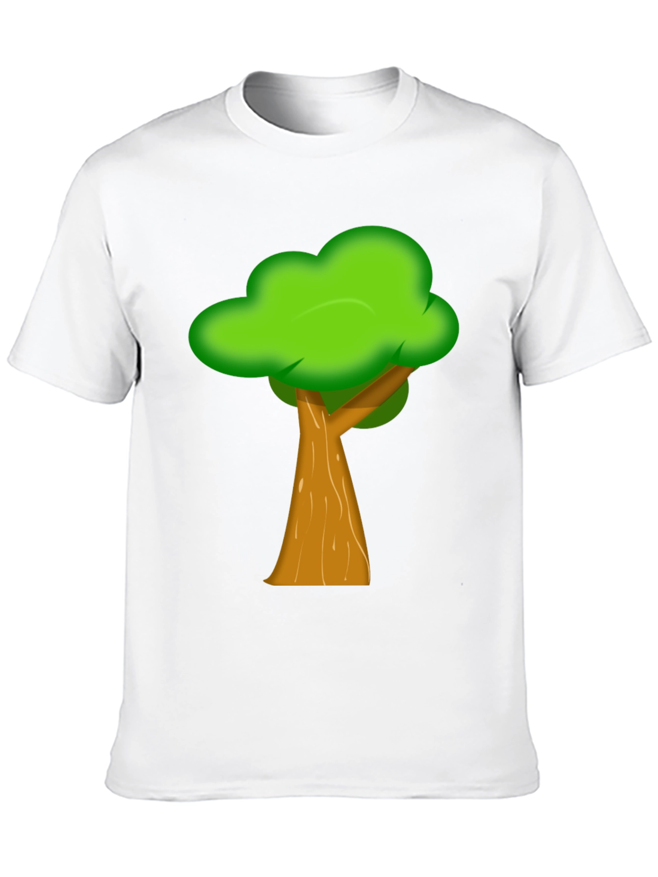 Cartoon Tree Graphic Black Tee Shirt