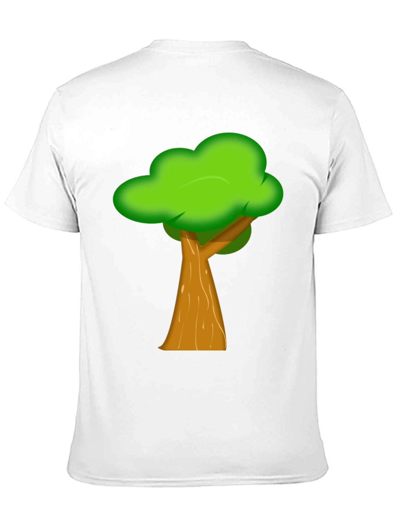 Cartoon Tree Graphic Black Tee Shirt