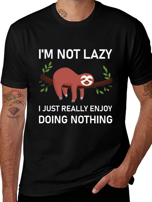 Lazy Sloth T-Shirt - Funny Graphic Tee