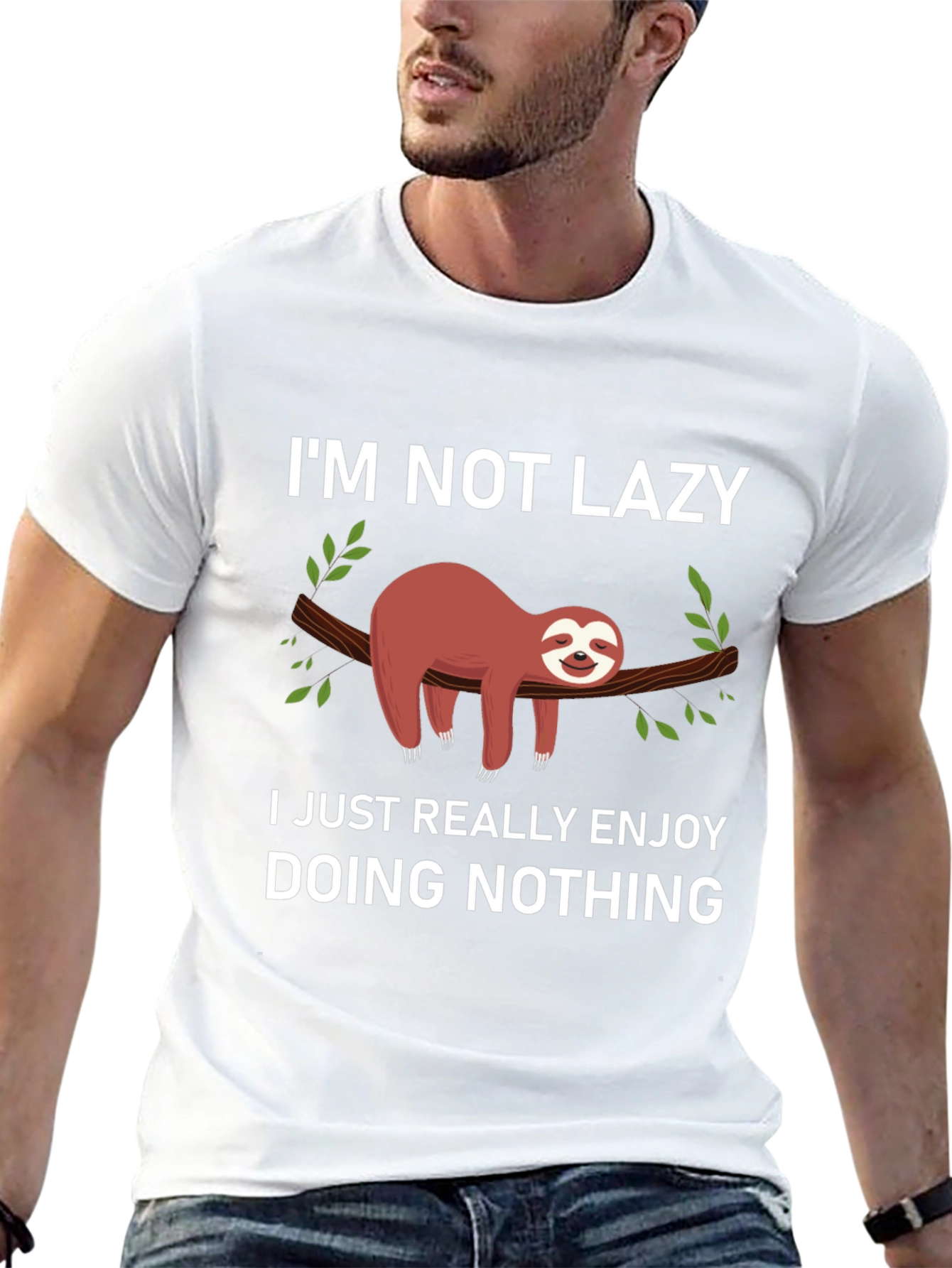 Lazy Sloth T-Shirt - Funny Graphic Tee