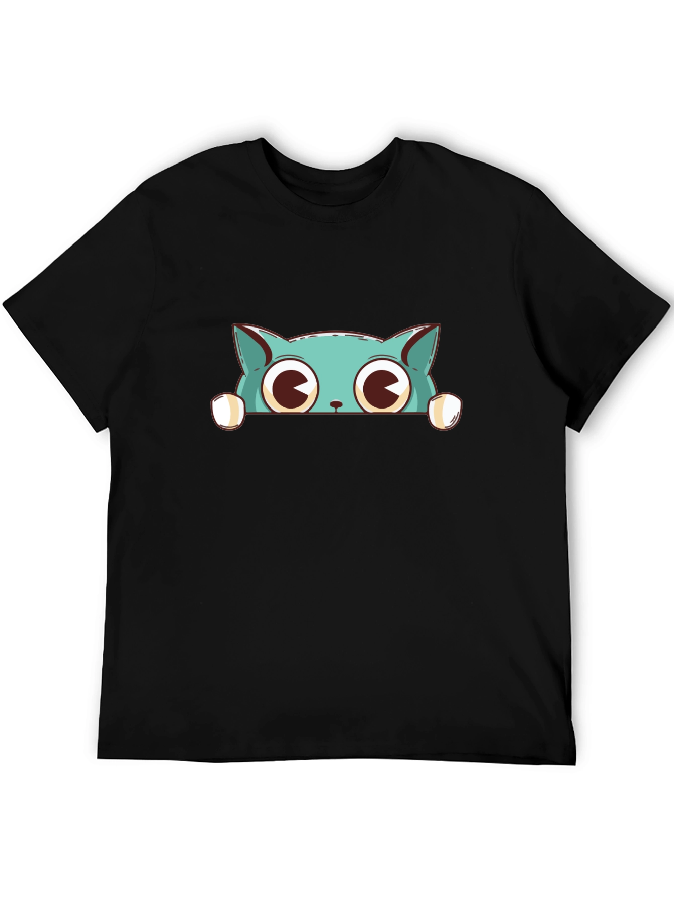 Cute Cat Graphic Print T-Shirt